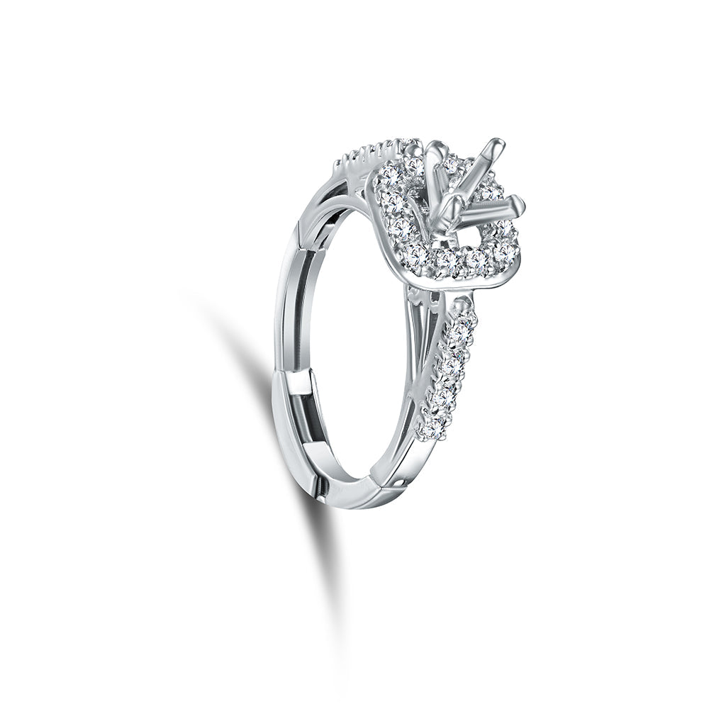 18K White gold Diamond Ring - E-T520SB