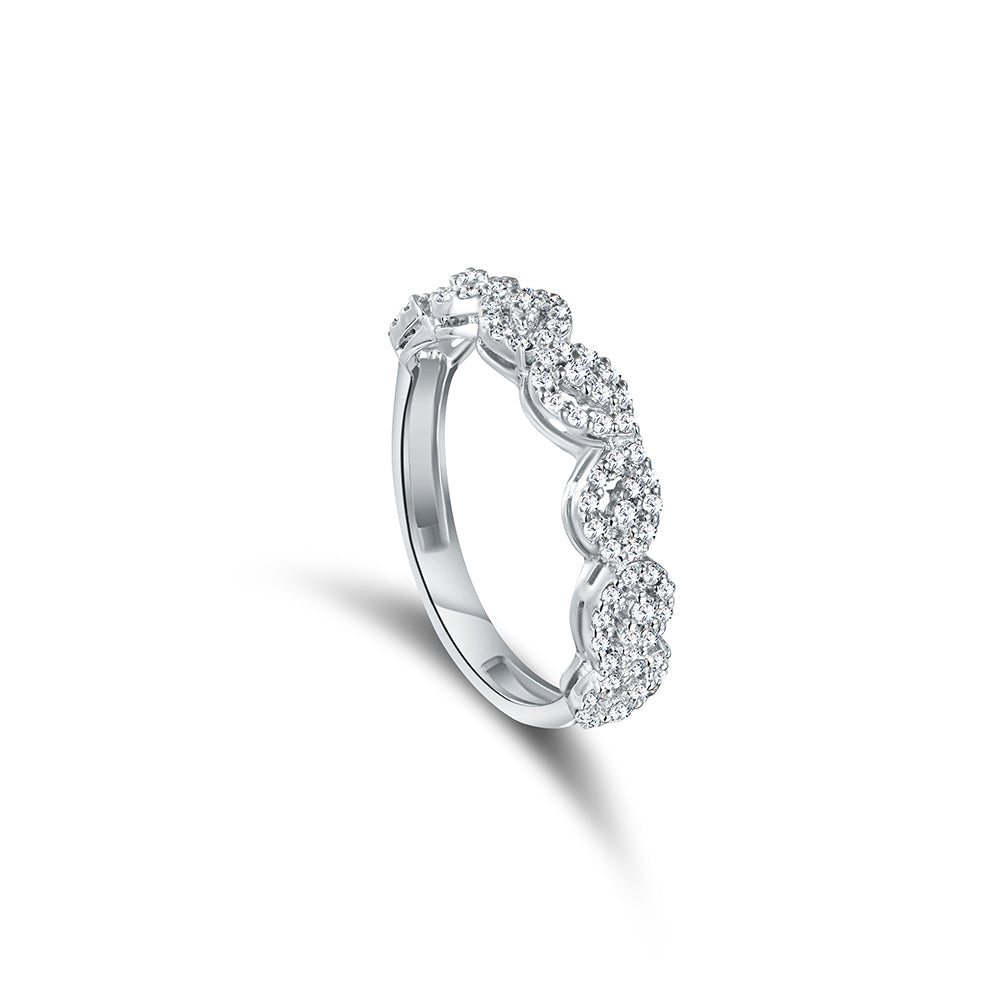 18K White gold Diamond Ring - E-W140S