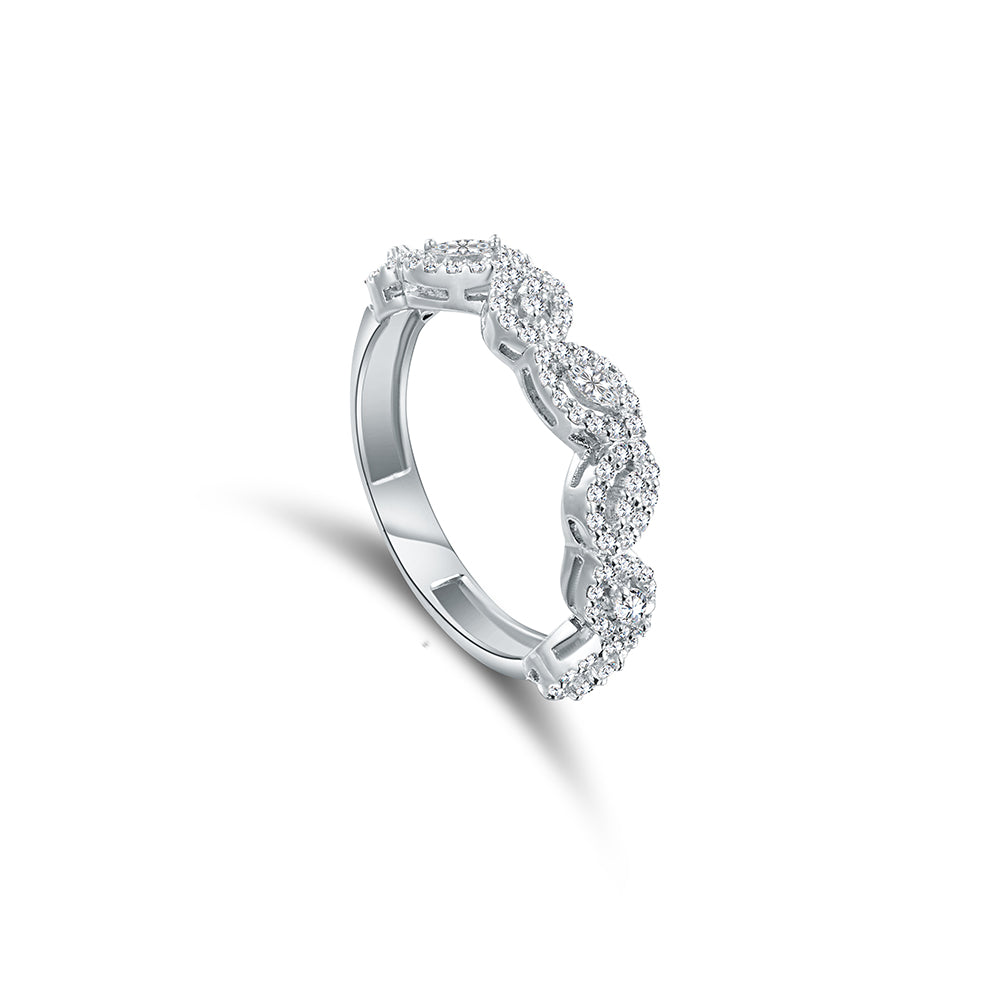 18K White gold Diamond Ring - E-W142S