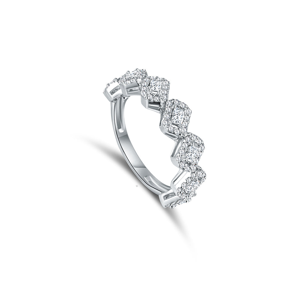 18K White gold Diamond Ring - E-W143S