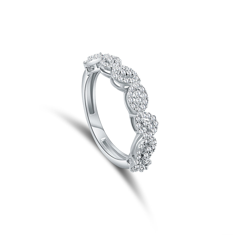 18K White gold Diamond Ring - E-W145S