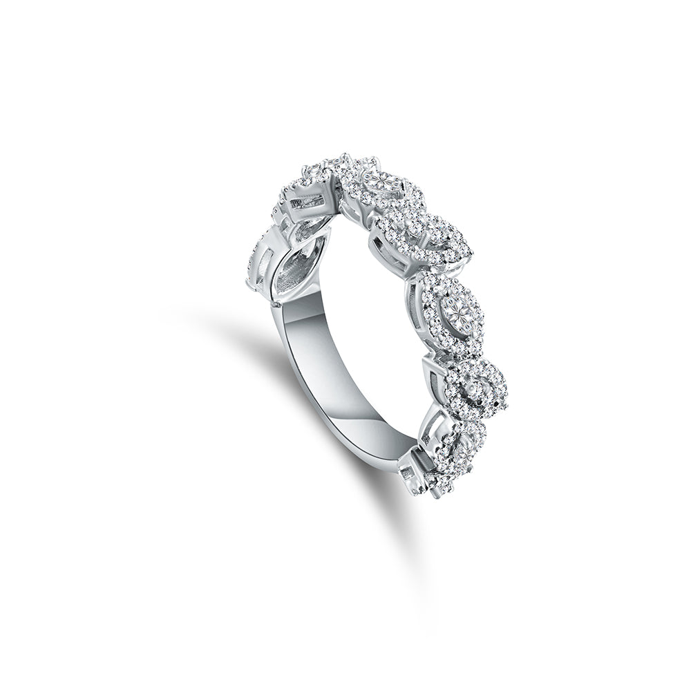 18K White gold Diamond Ring - E-W147S