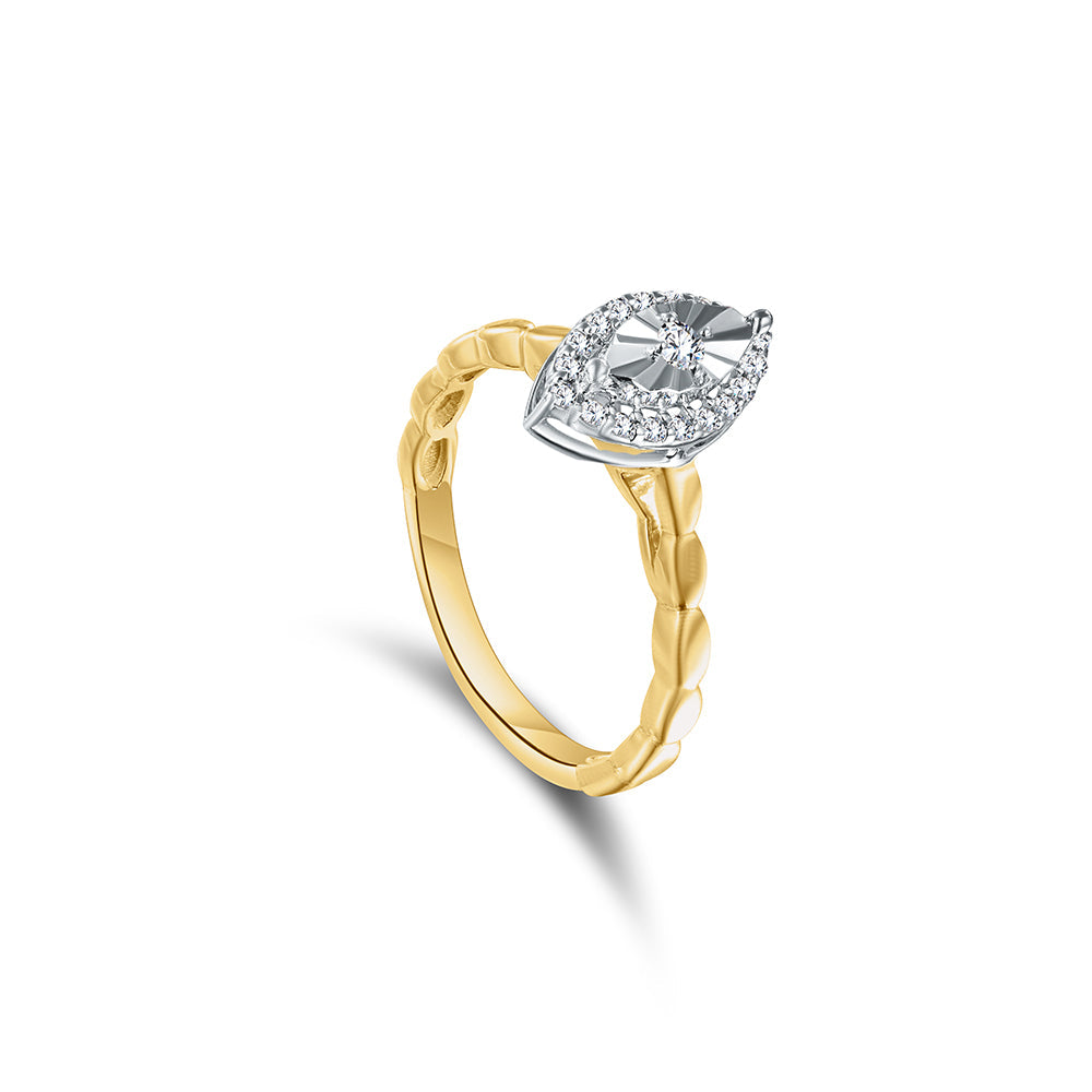 18K Yellow gold Diamond Ring - HH003RM