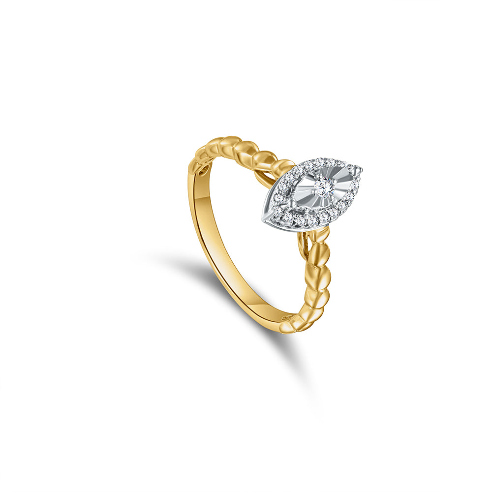 18K Yellow gold Diamond Ring - HH003R