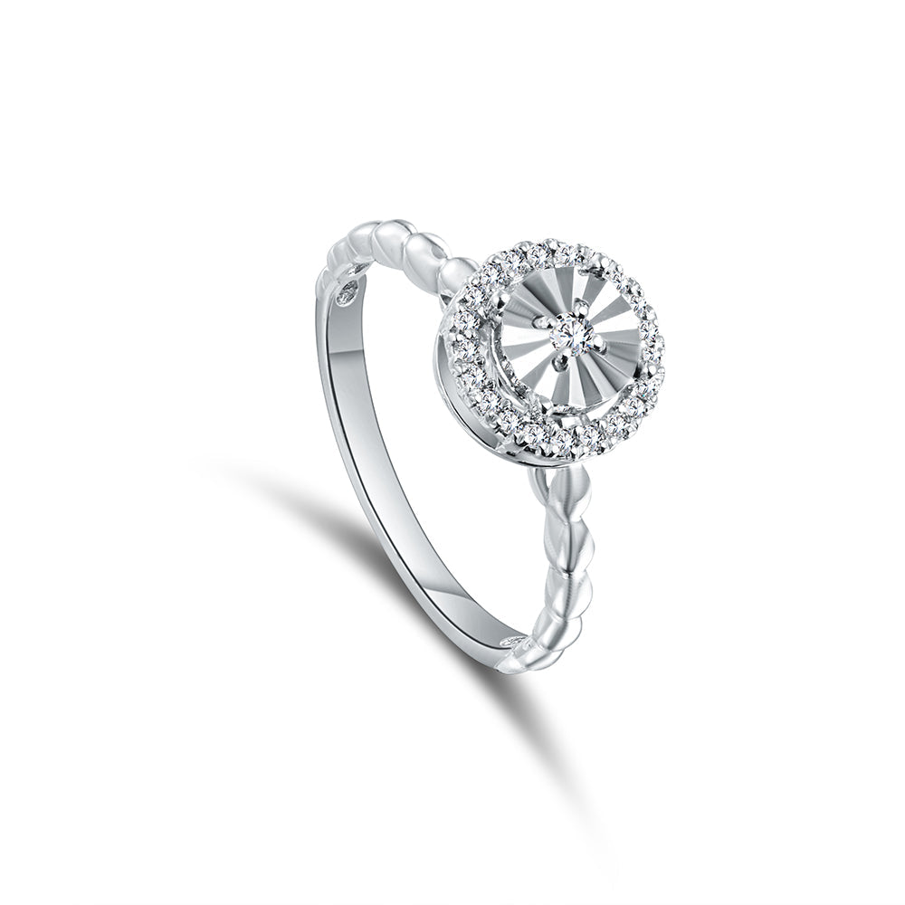 18K White gold Diamond Ring - HH005RM