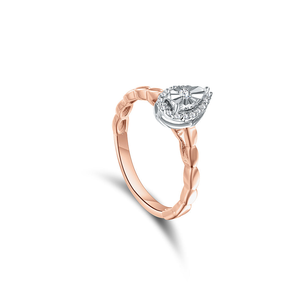 18K Rose gold Diamond Ring - HH006RM