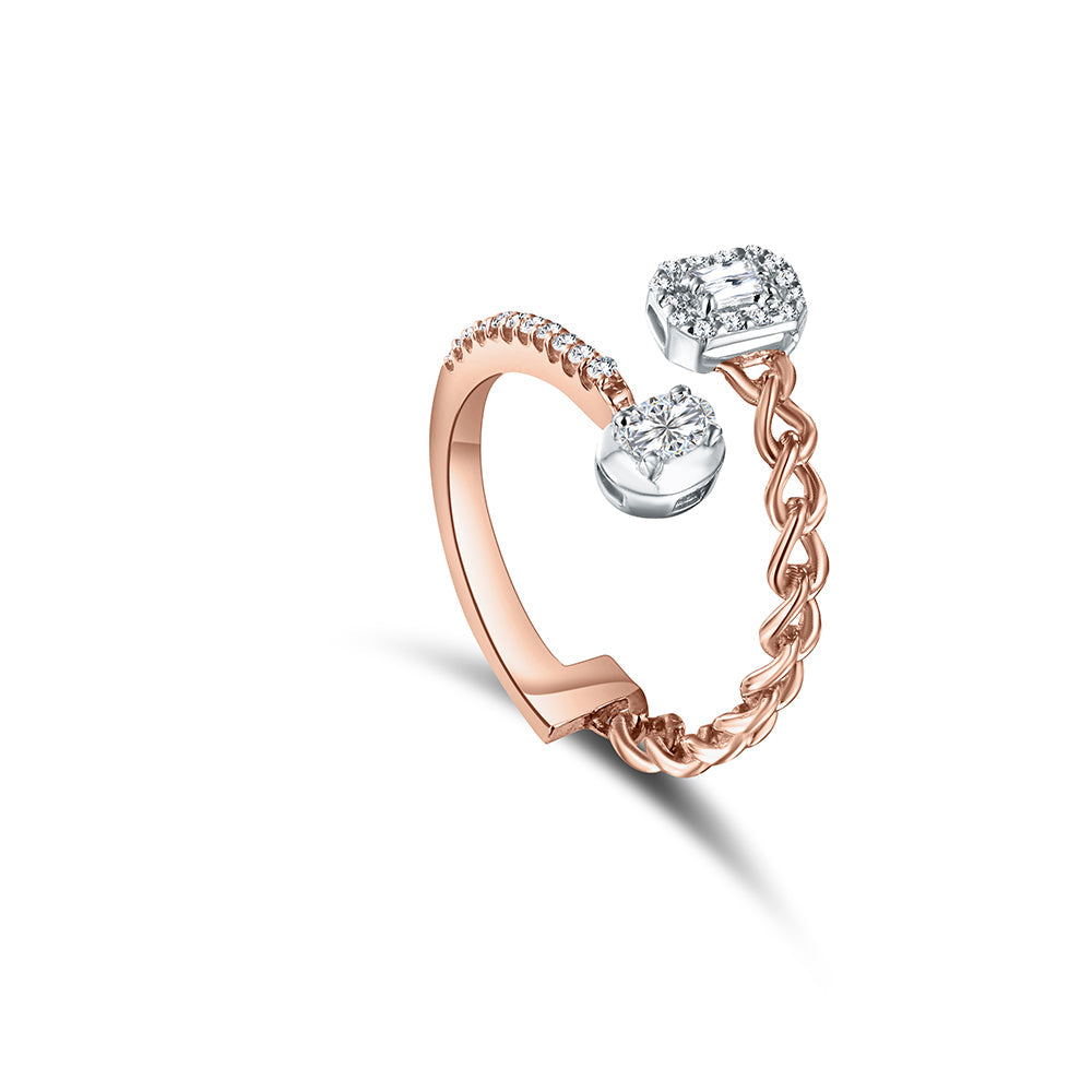 18K White gold Diamond Ring - HR229