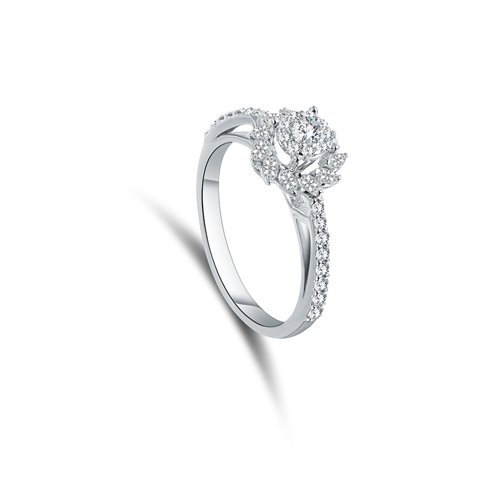 18K White gold Diamond Ring - IA189