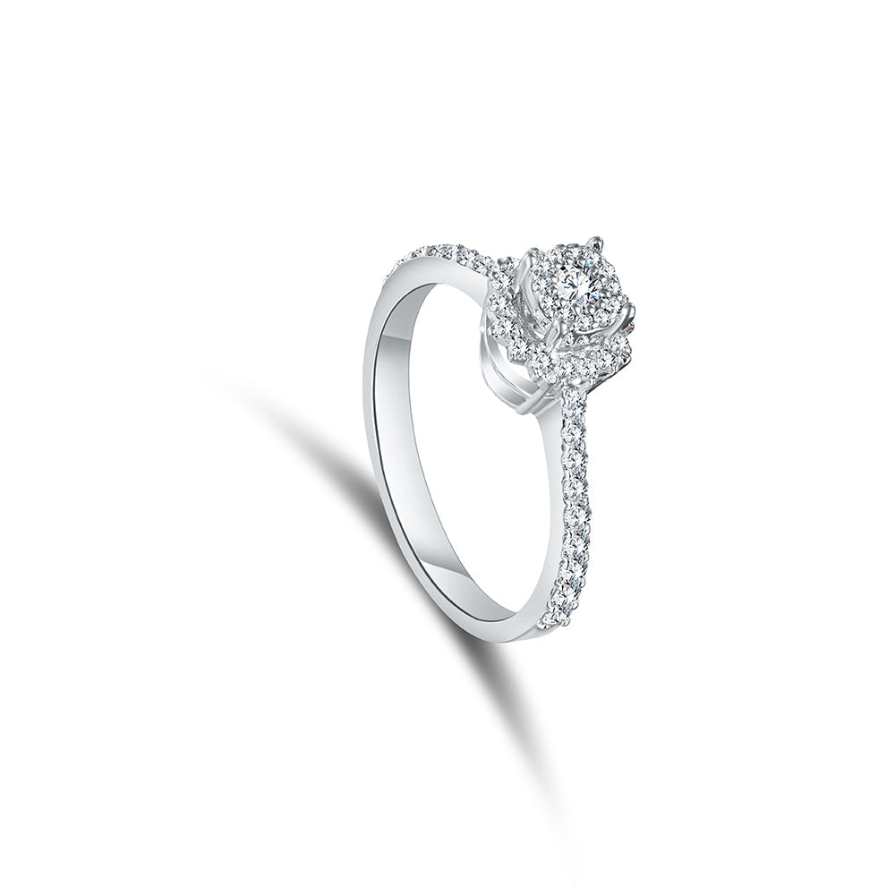 18K White gold Diamond Ring - IA190