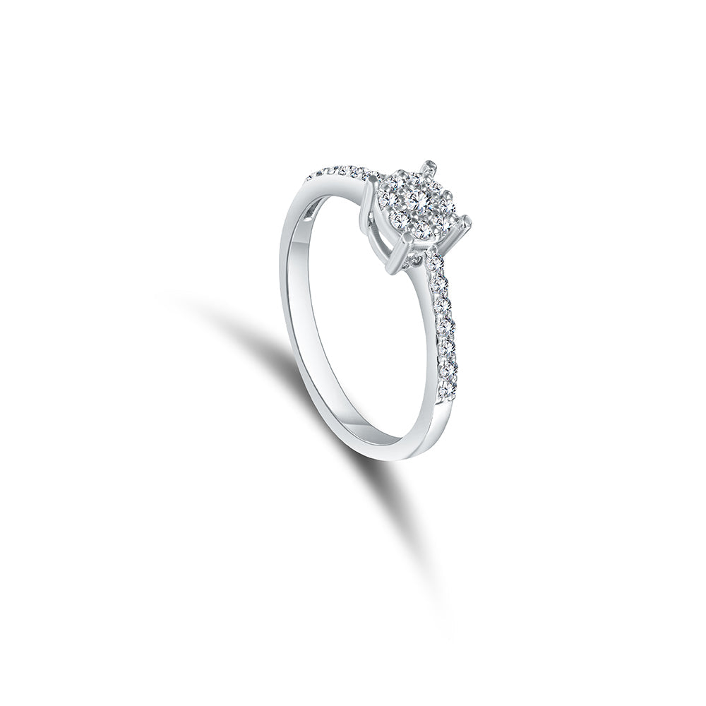 18K White gold Diamond Ring - IR84