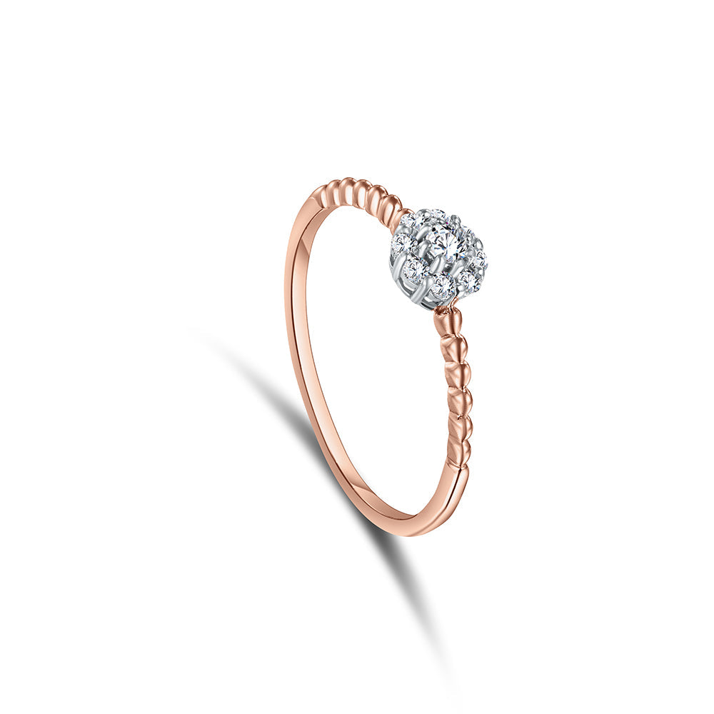 18K Rose gold Diamond Ring - IRQ45