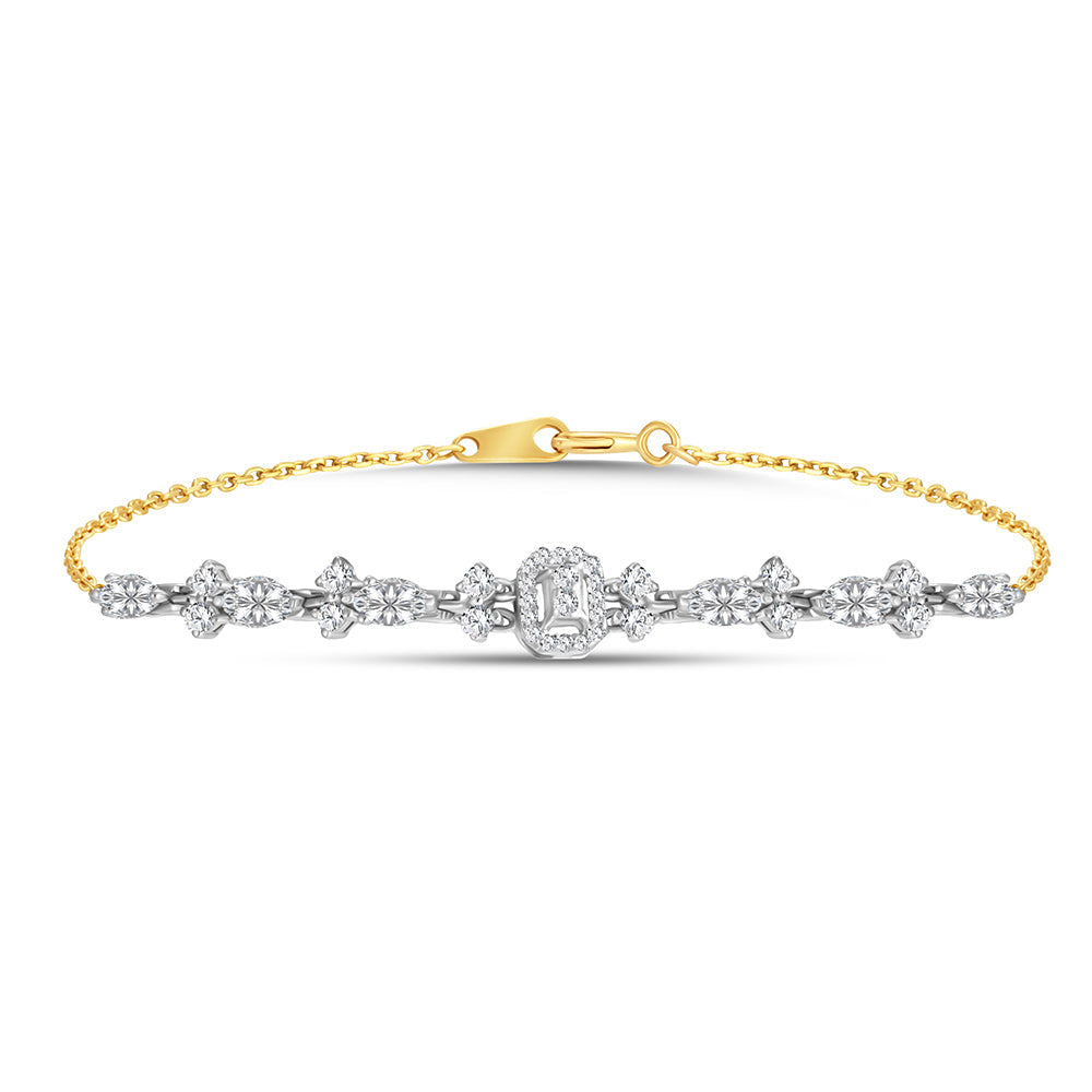 18K Yellow gold Diamond Bracelet - B-E-BG145B
