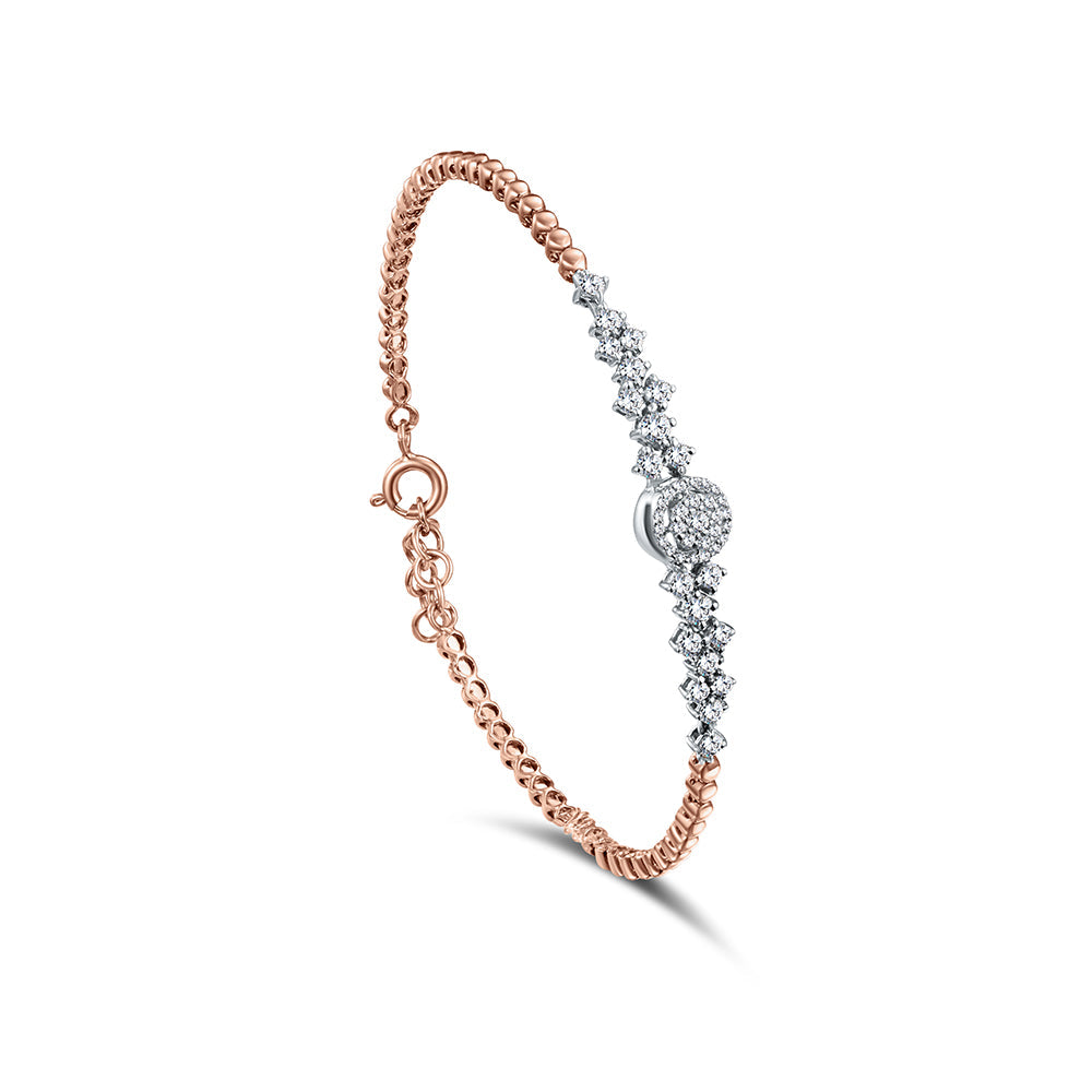 18K Rose gold Diamond Bangle - B-E-BG149B
