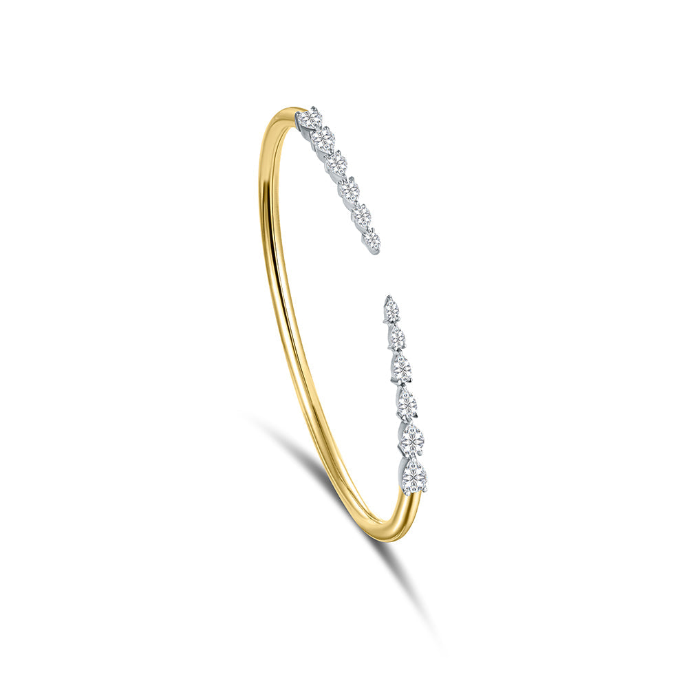 18K Yellow gold Diamond Bangle - E-B353S