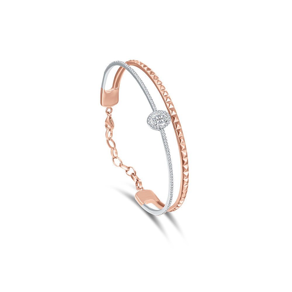 18K Rose gold Diamond Bangle - E-B354S