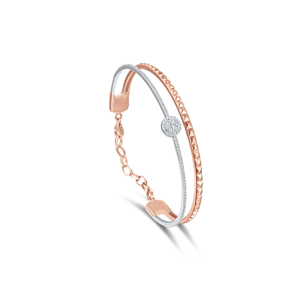 18K Rose gold Diamond Bangle - E-B355S