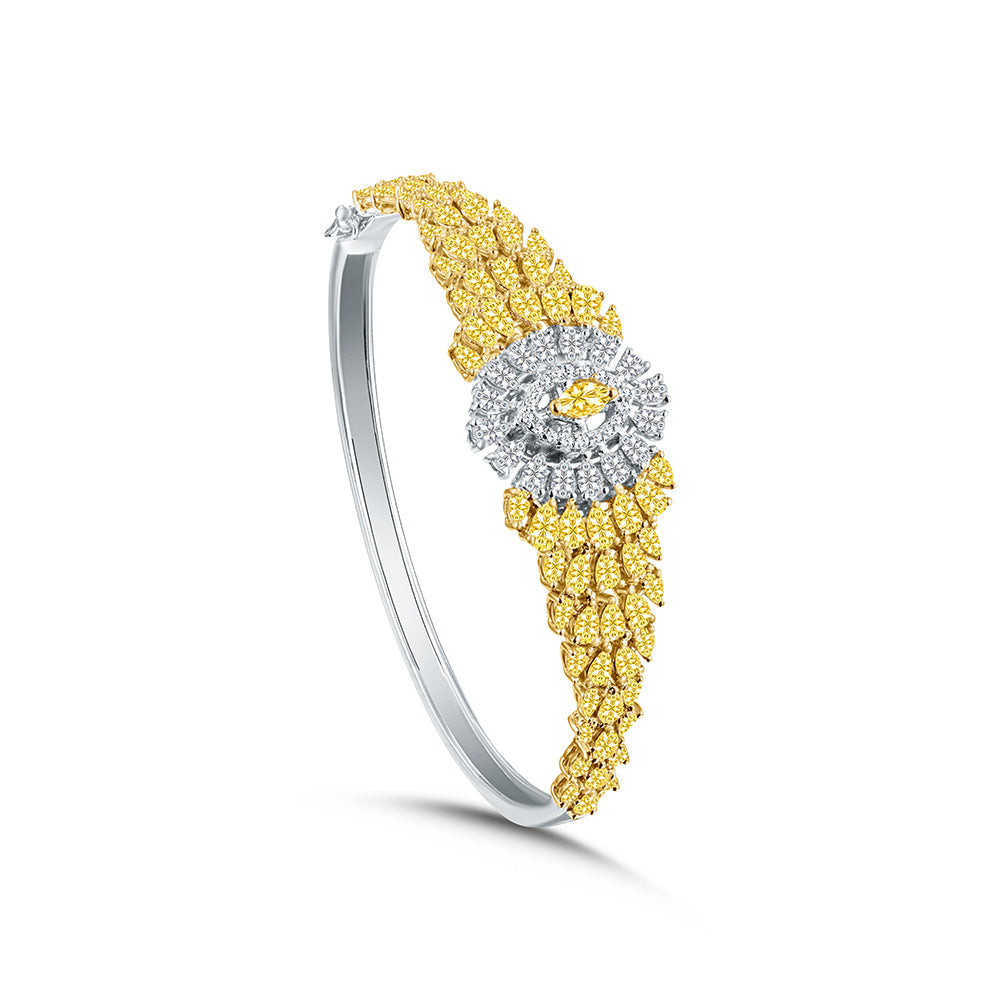 18K Yellow gold Diamond Bangle - E-B356X
