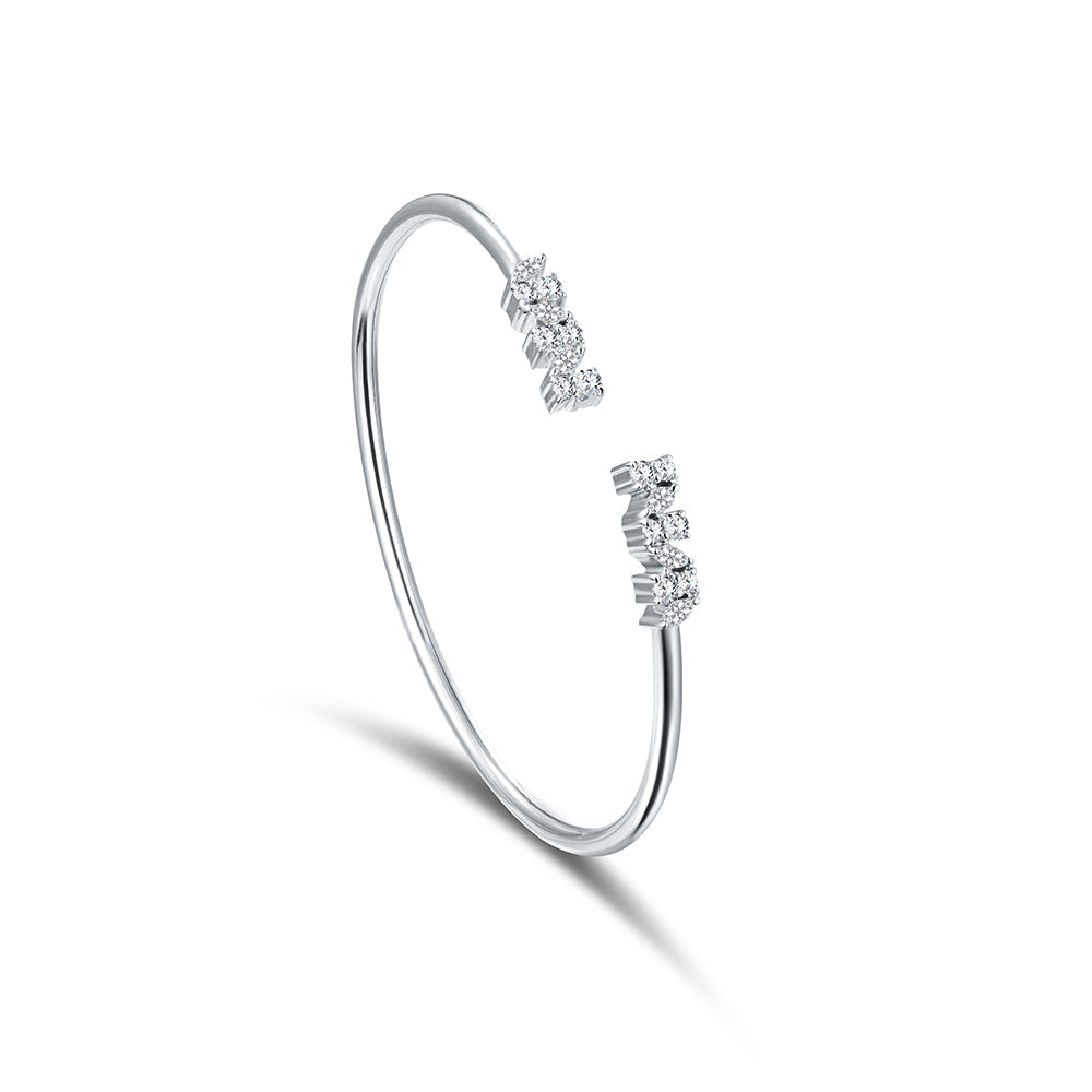 18K White gold Diamond Bangle - E-B378S