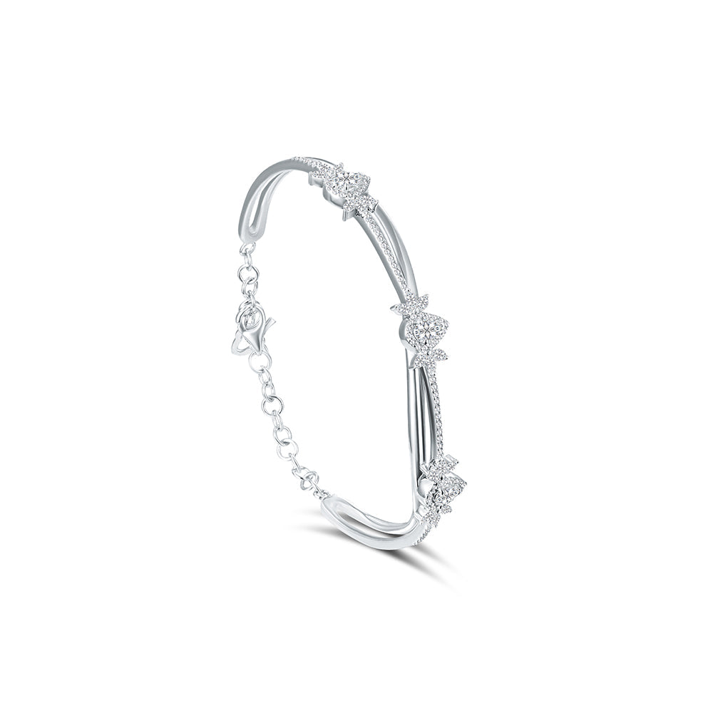18K White gold Diamond Bangle - E-B382S