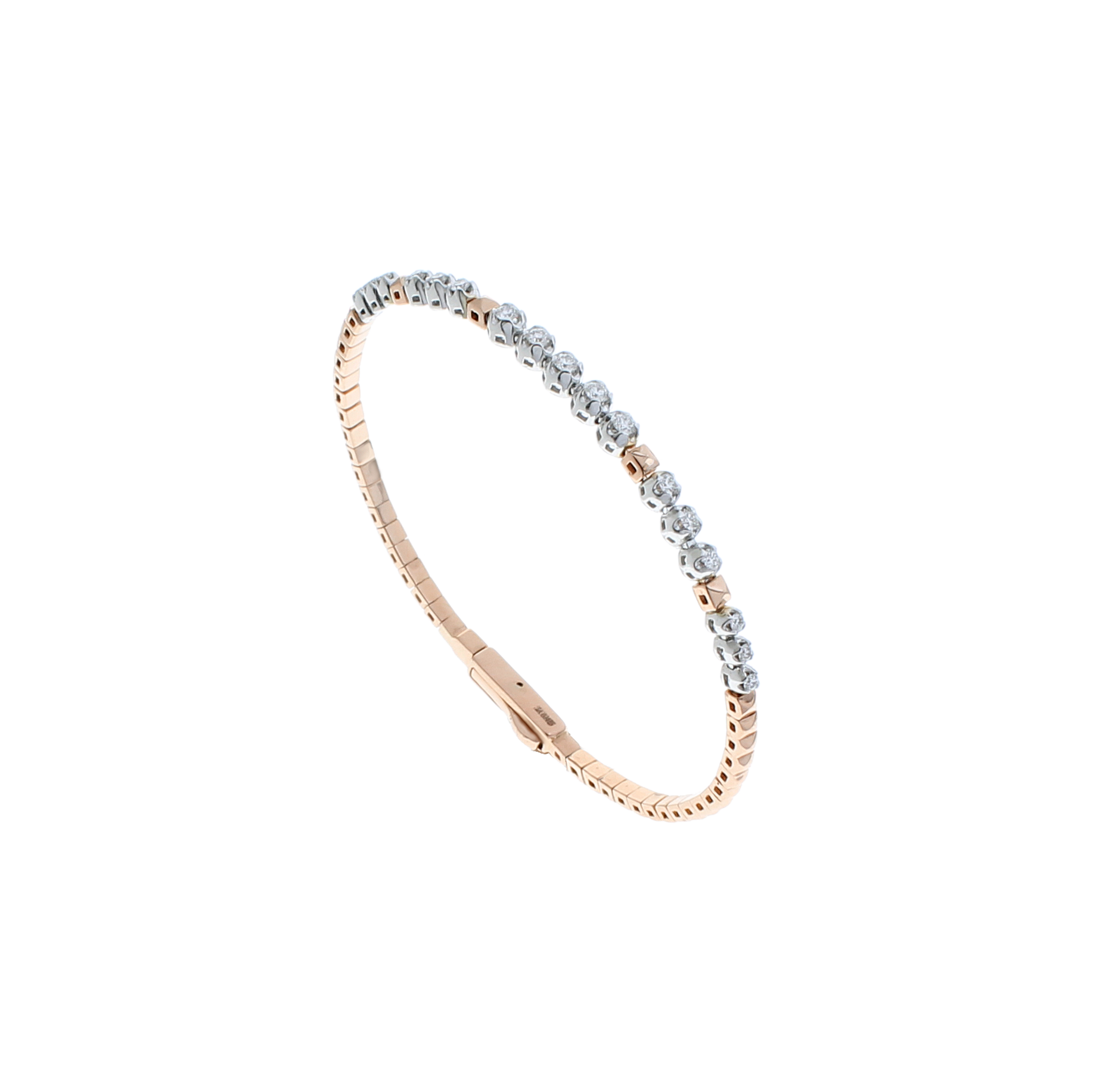 18K Yellow Gold Diamond Bangles - E-B456S/J