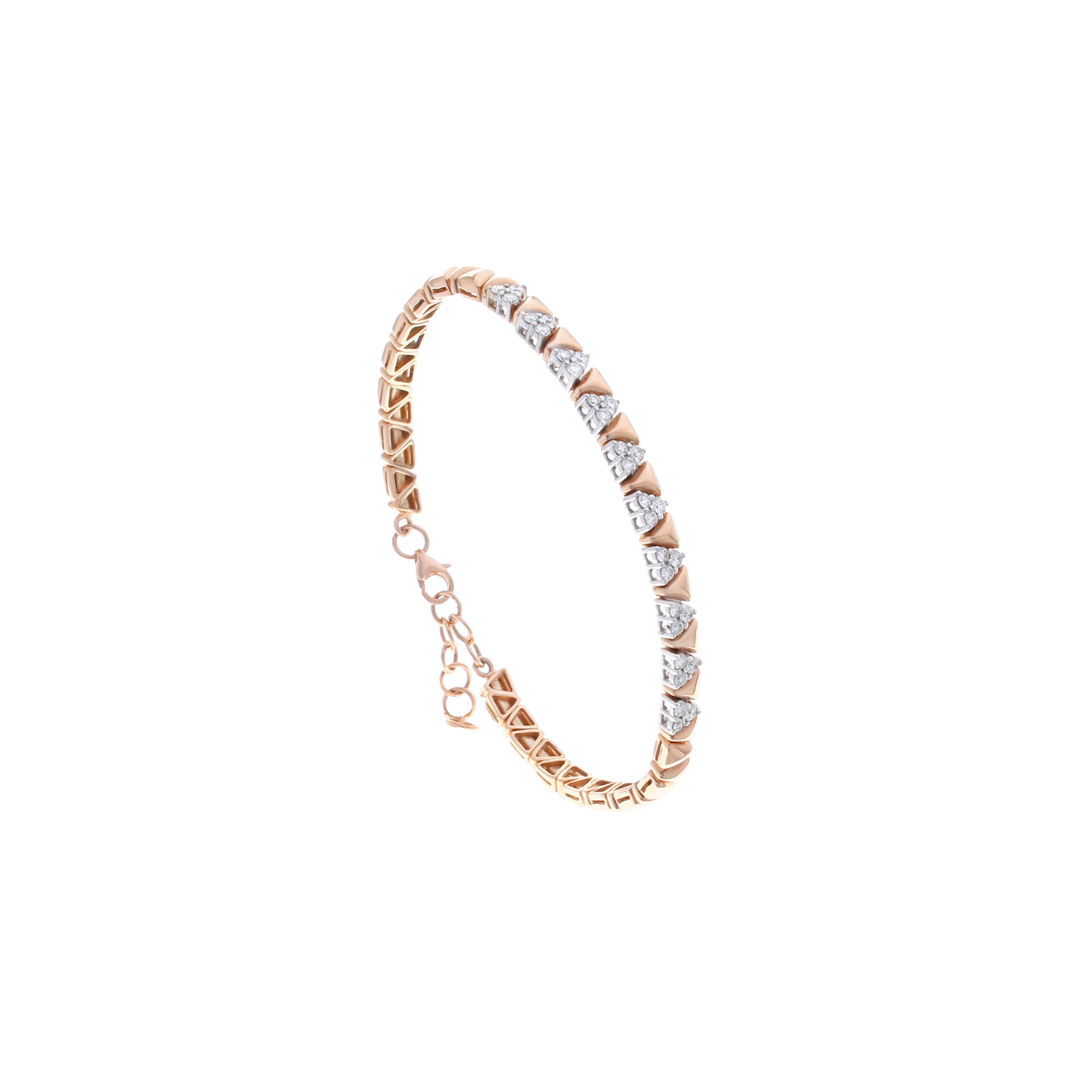 18K Rose gold Diamond Bracelets -E-B528S