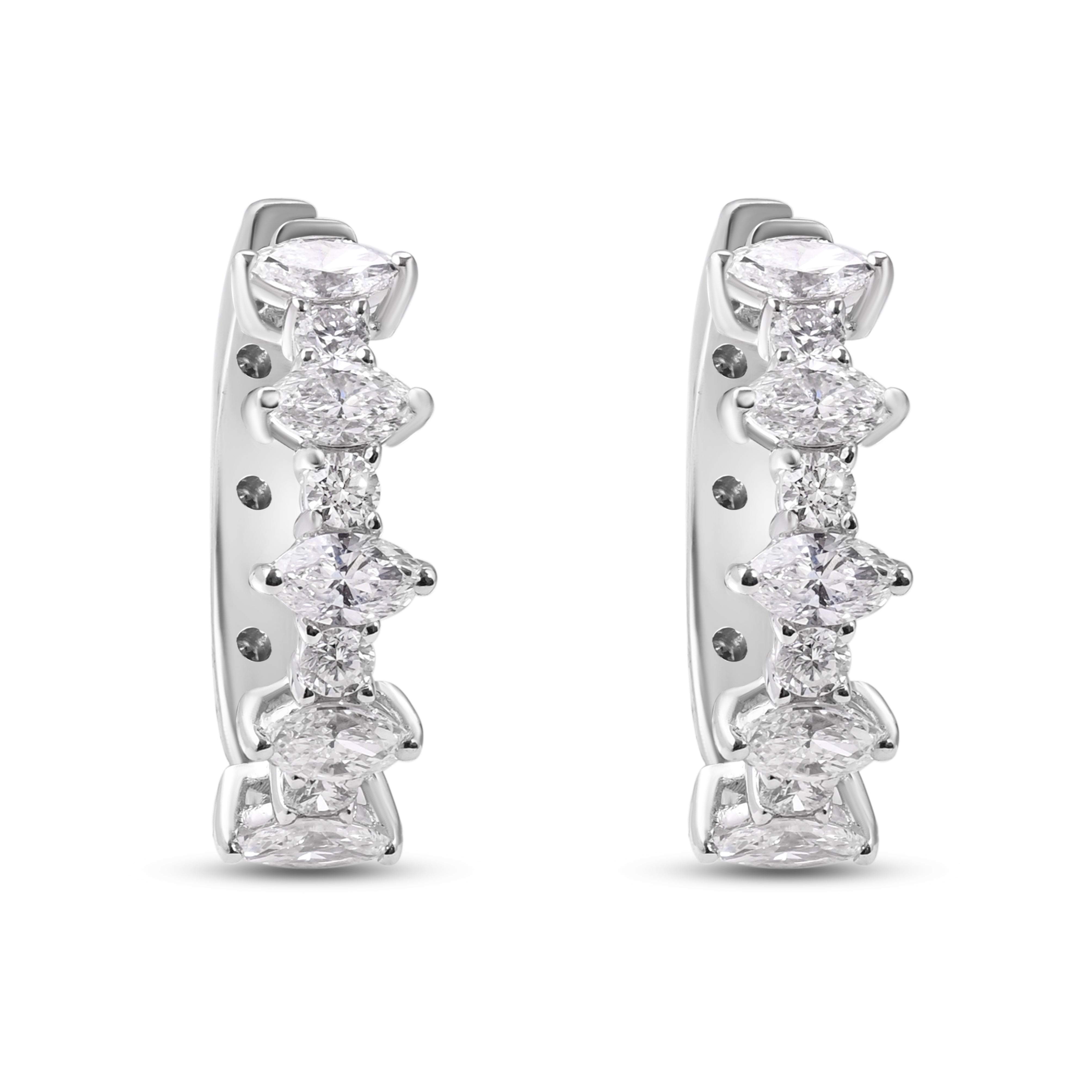 18K White gold Diamond Earrings - E-E329X