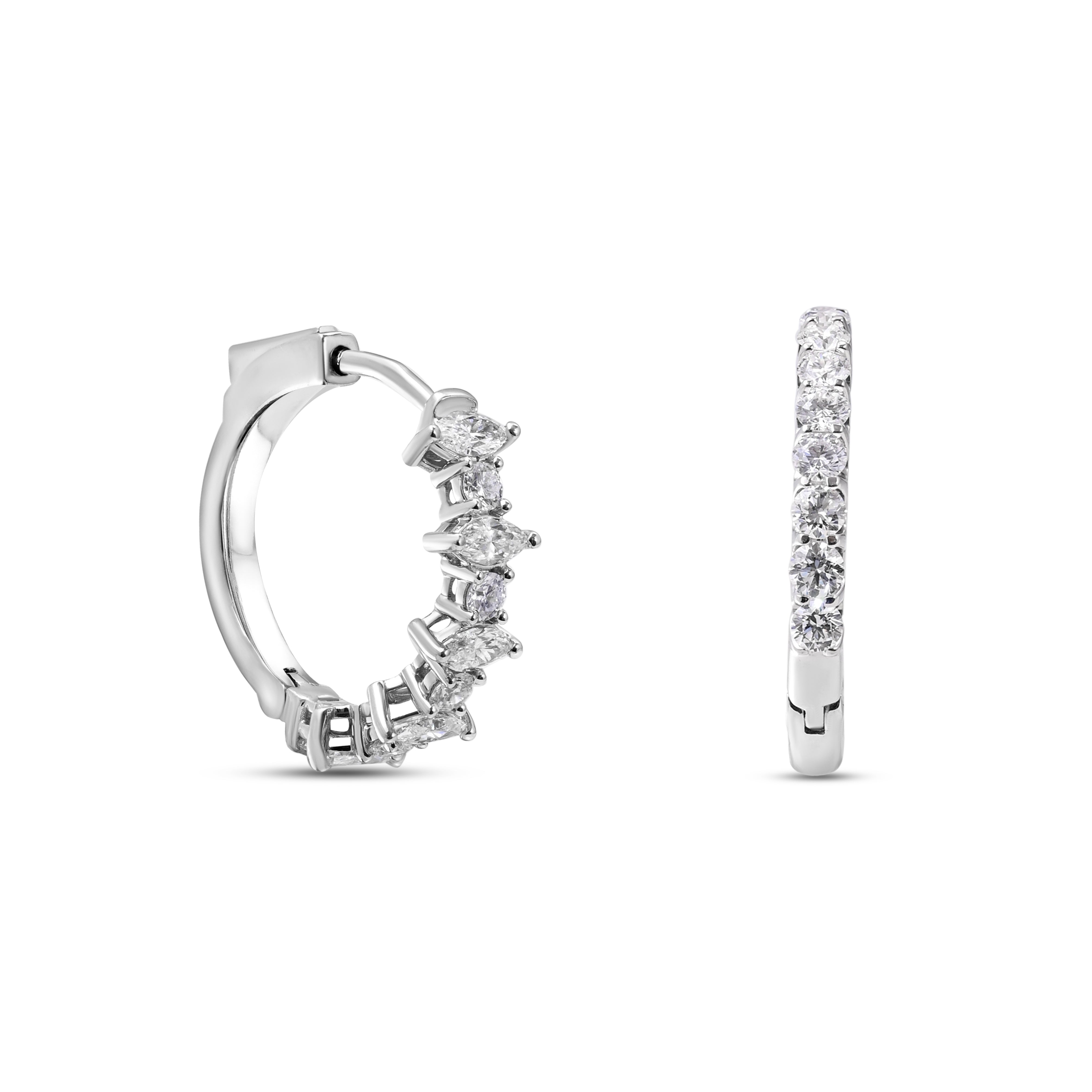 18K White gold Diamond Earrings - E-E339S