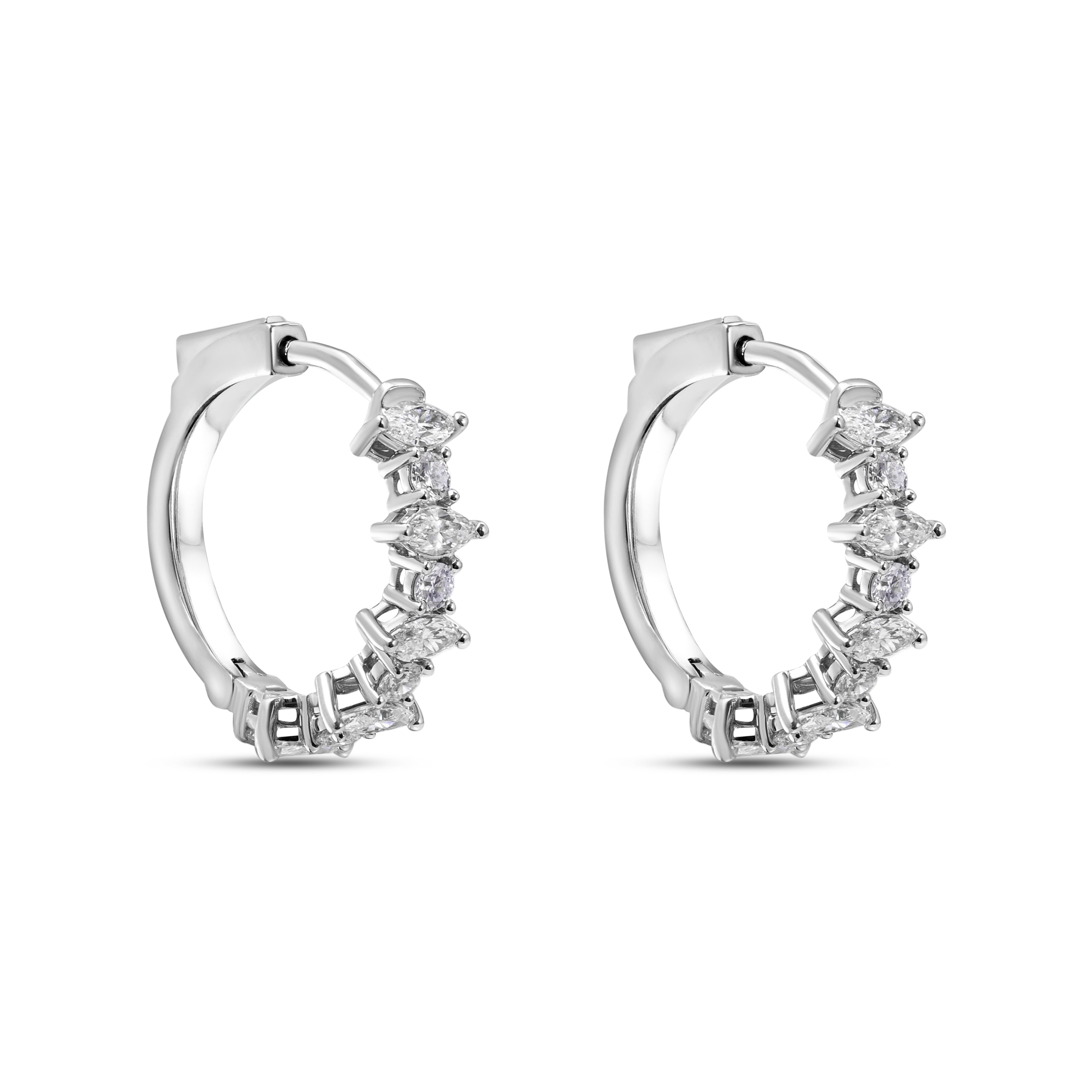 18K White gold Diamond Earrings - E-E339S