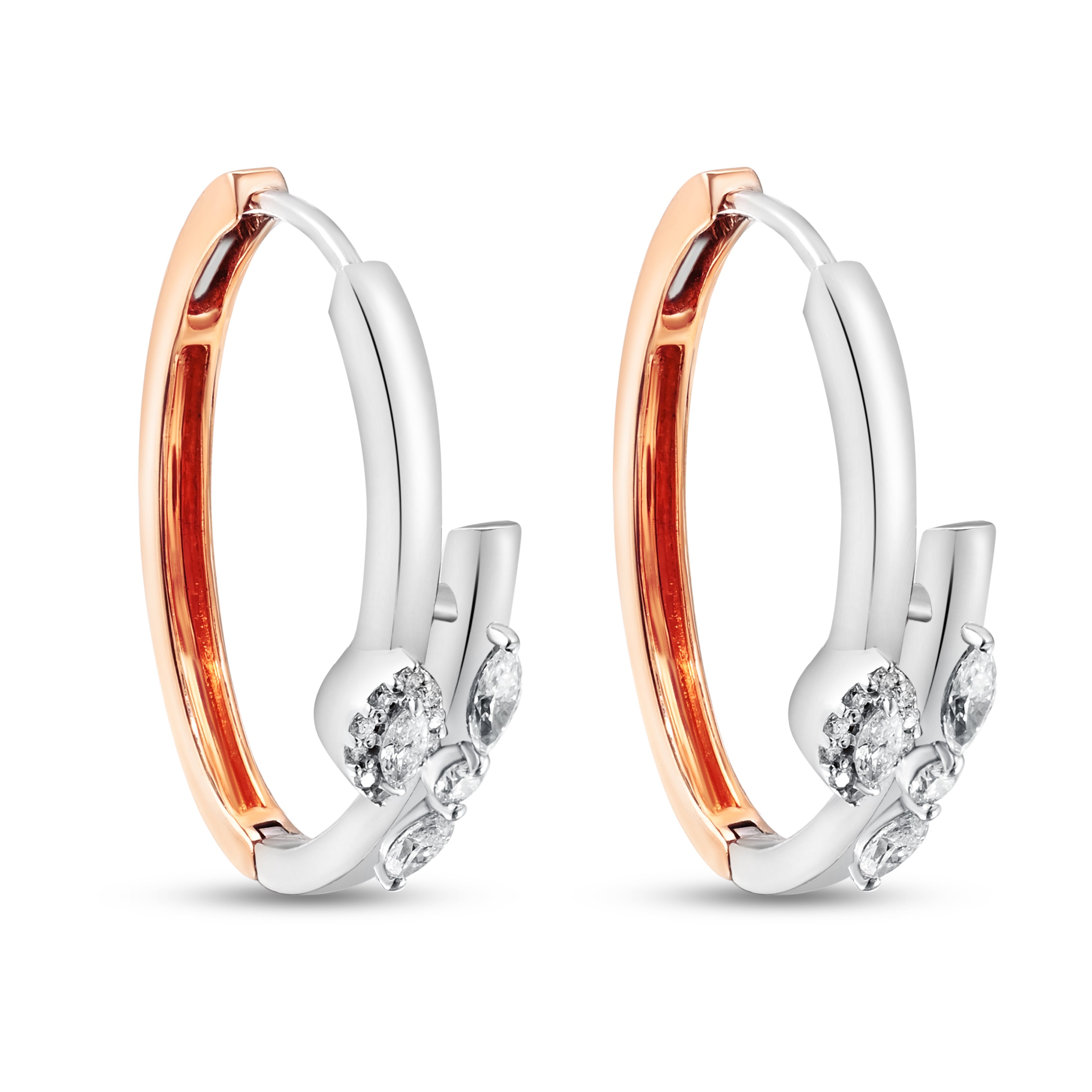 18K White gold Diamond Earrings - E-E353S