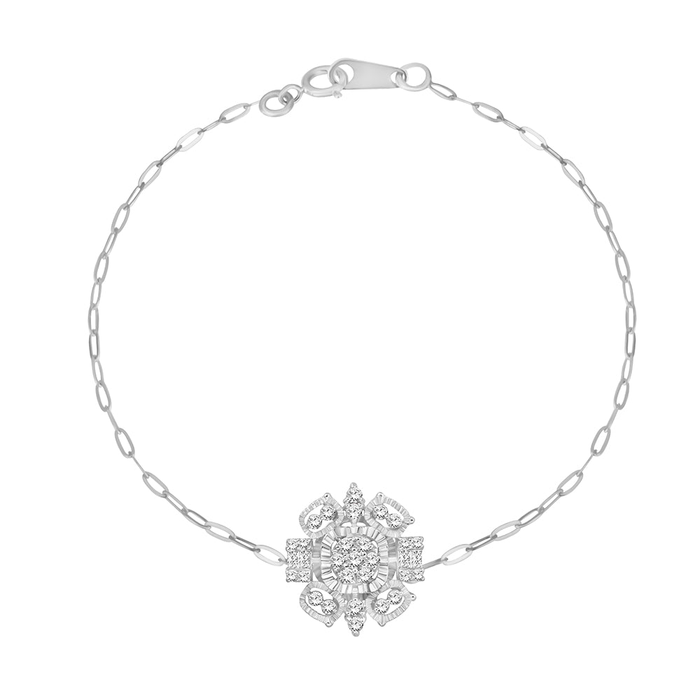 18K White gold Diamond Bracelet - E-H046BS