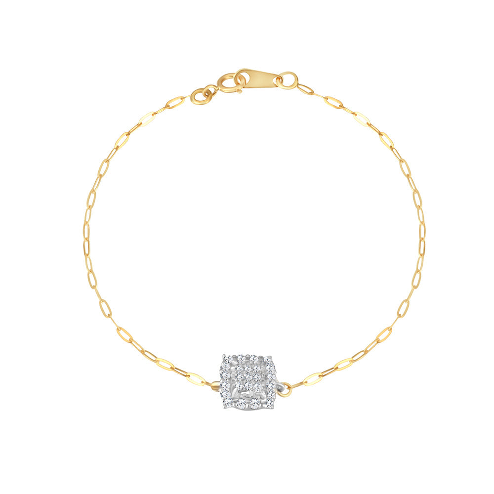 18K Yellow gold Diamond Bracelet - E-H049BS