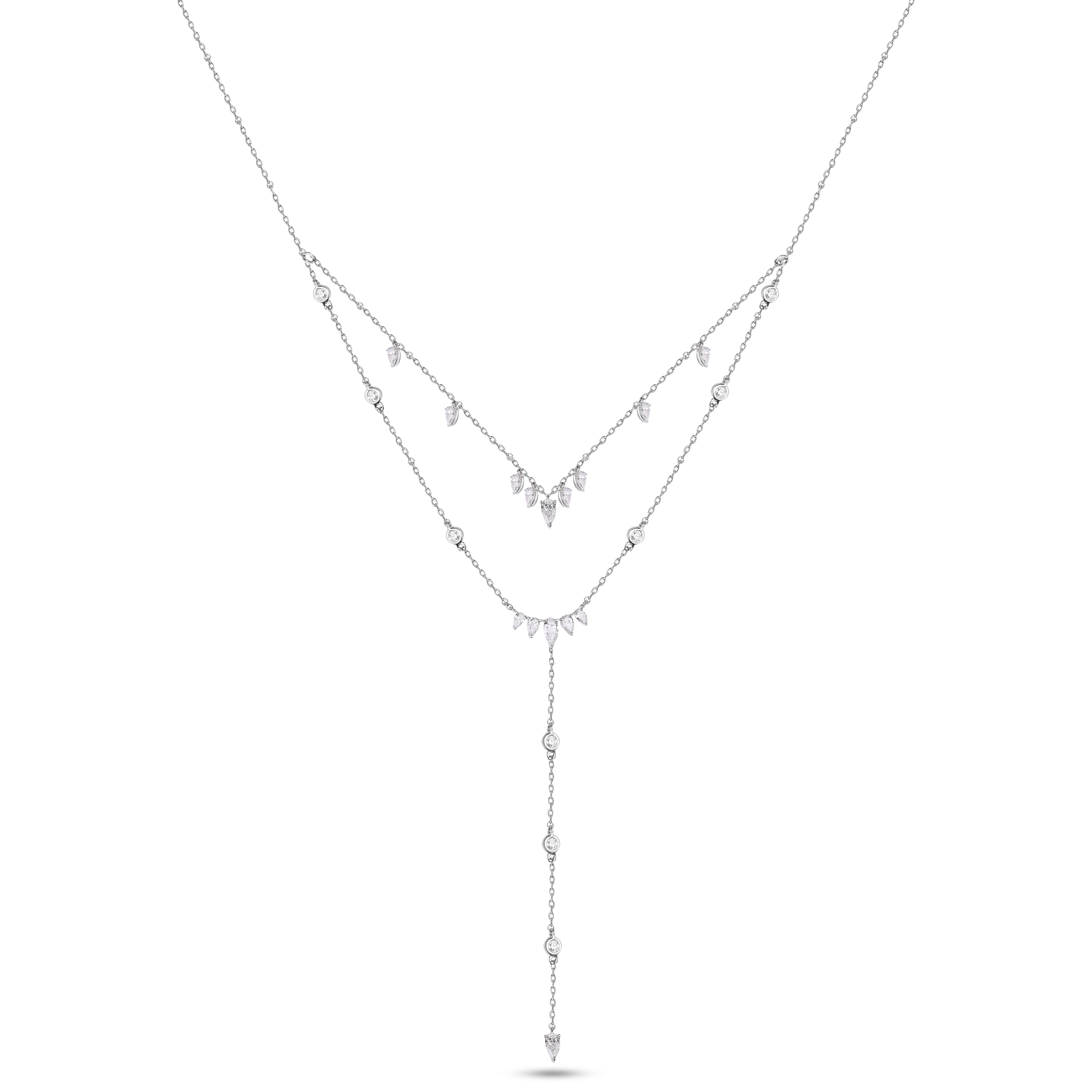 18K White gold Diamond Necklaces - E-N165XB