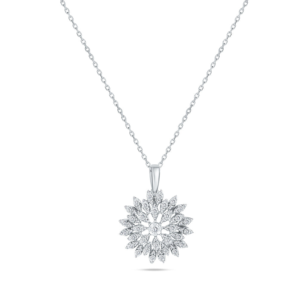 18K White gold Diamond Necklace - E-P420SM