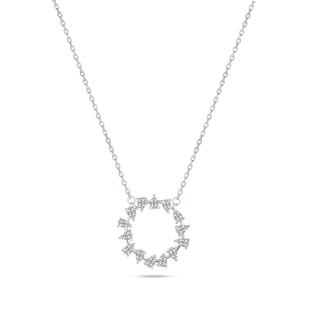 18K White gold Diamond Necklace - E-P427X