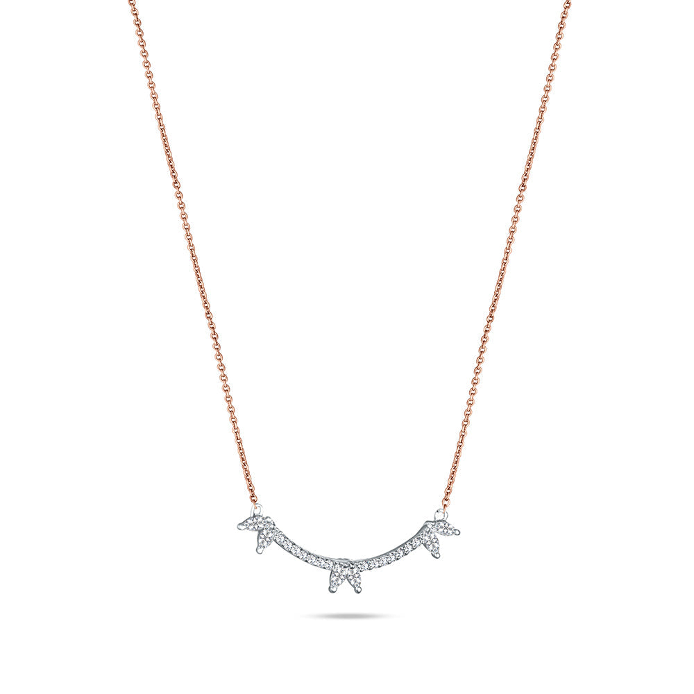 18K Rose gold Diamond Necklace - E-P430S