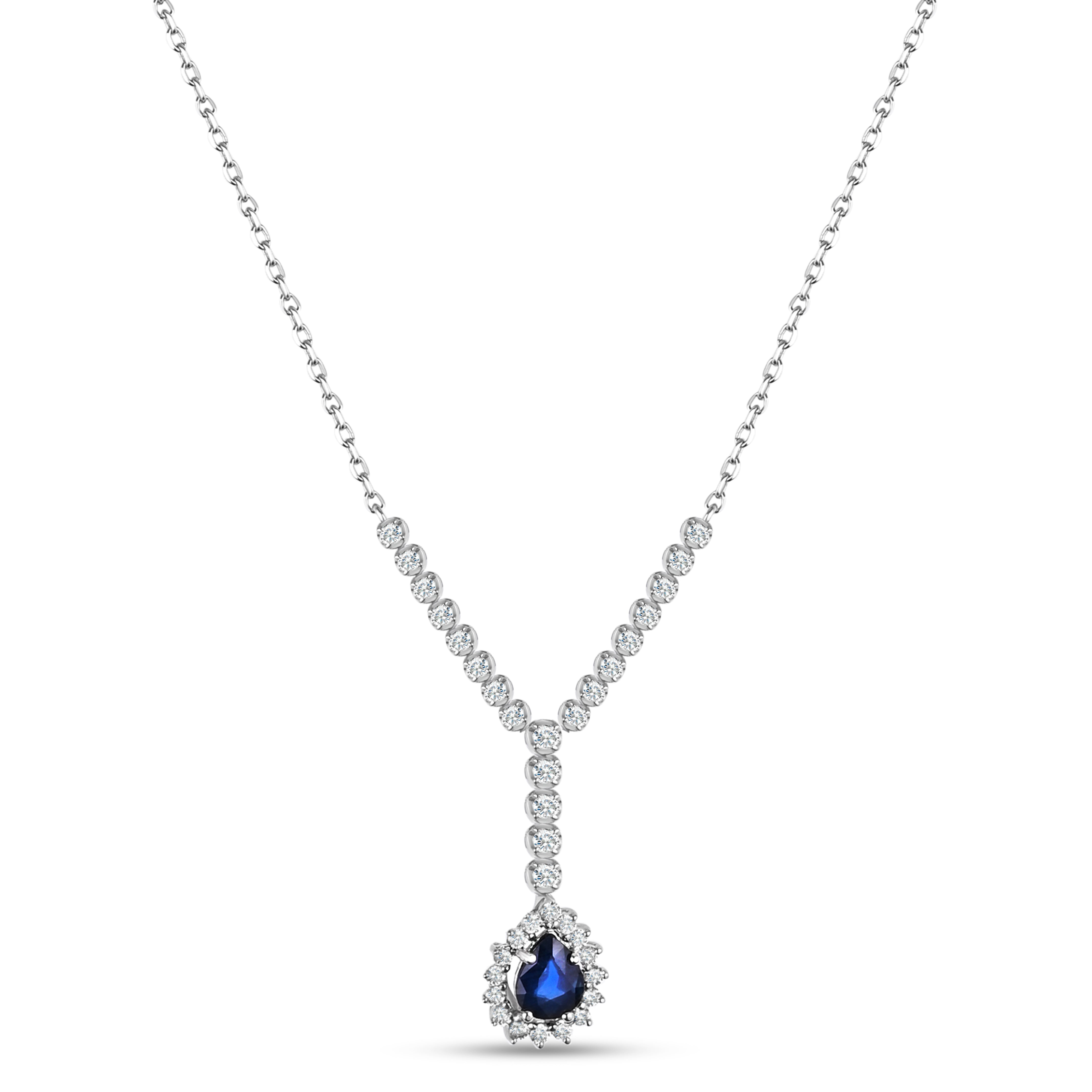 18K White gold Diamond Necklaces - E-P509S