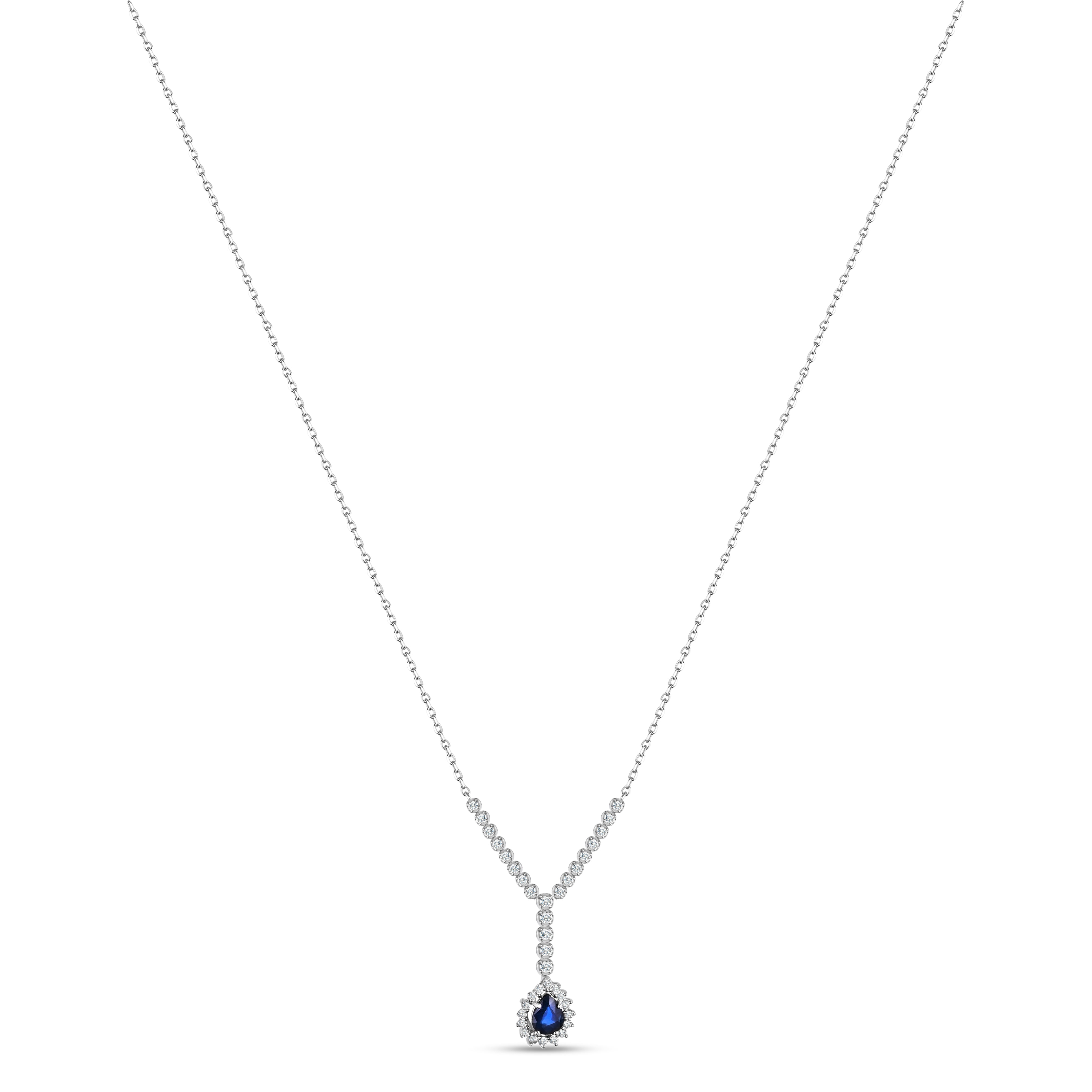 18K White gold Diamond Necklaces - E-P509S