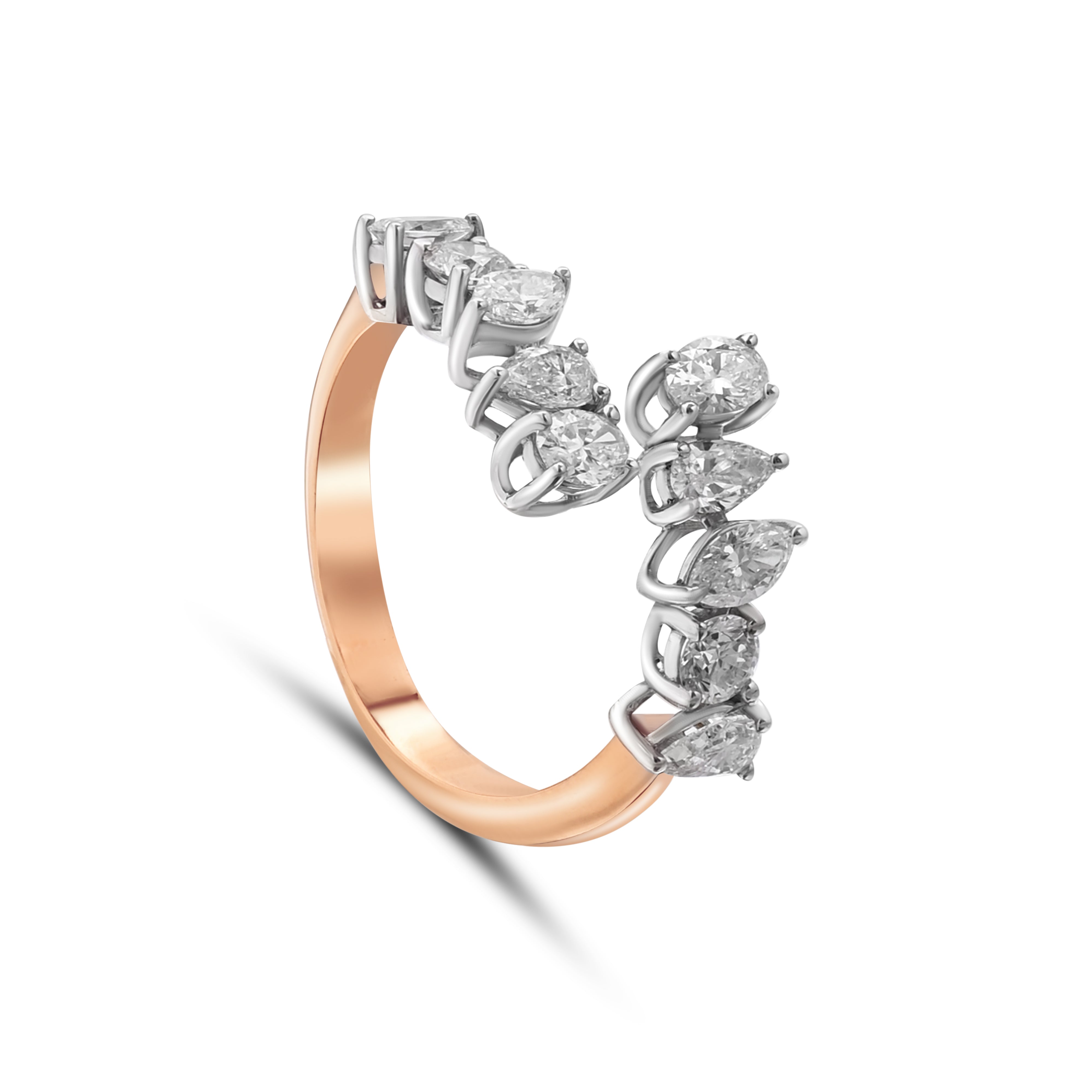 18K Rose Gold Diamond Rings - E-R1055X