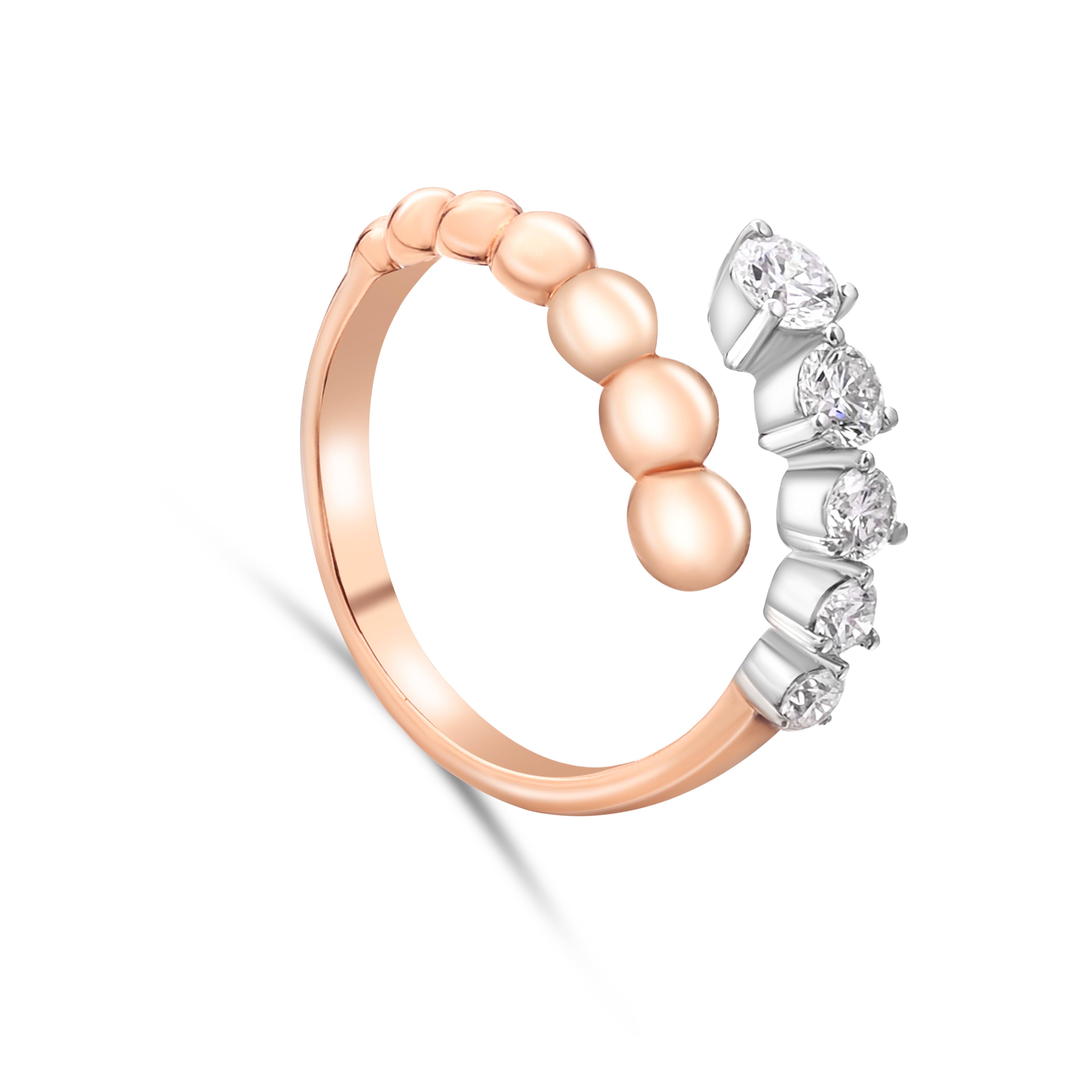 18K Rose Gold Diamond Rings - E-R1069X