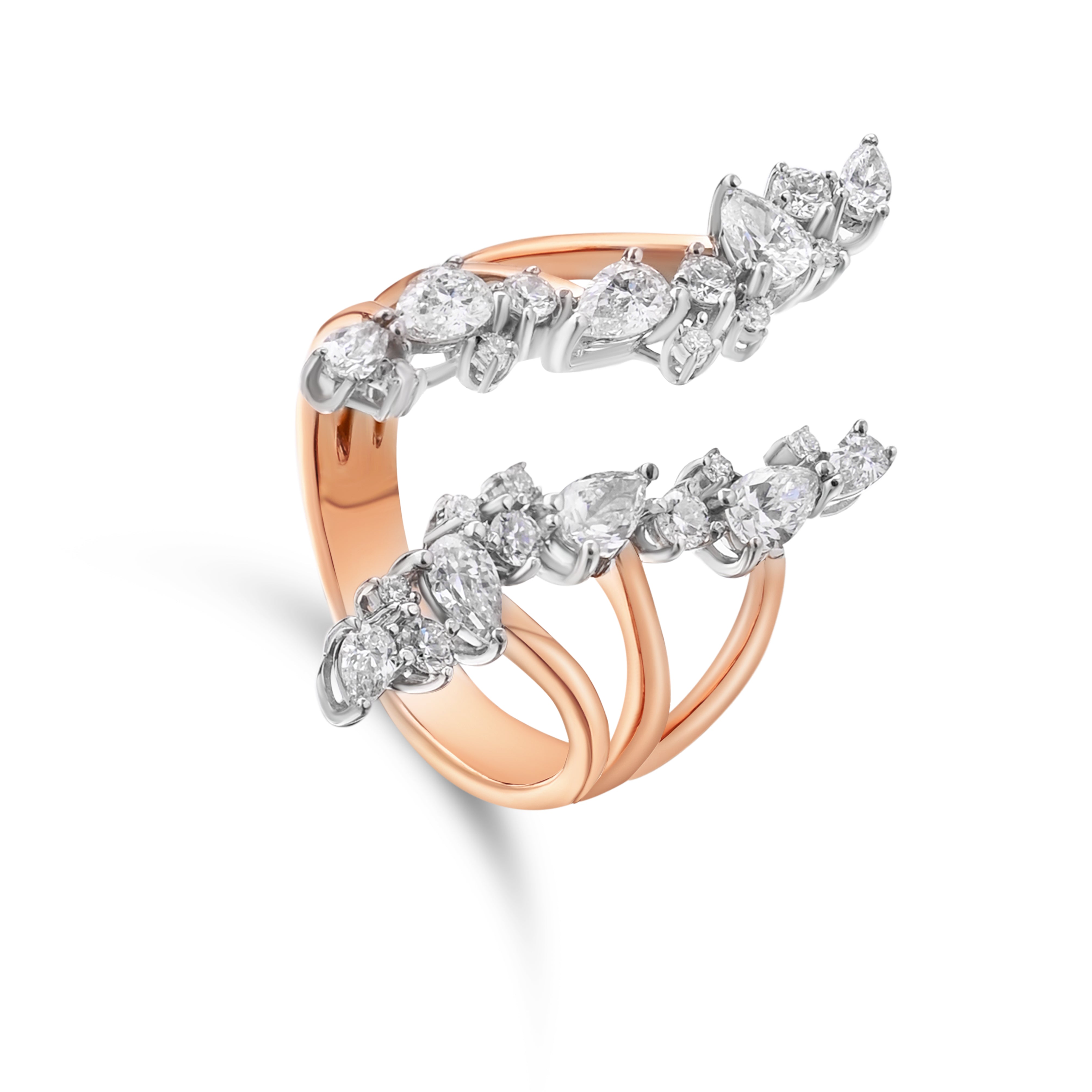 18K Rose Gold Diamond Rings - E-R1156X