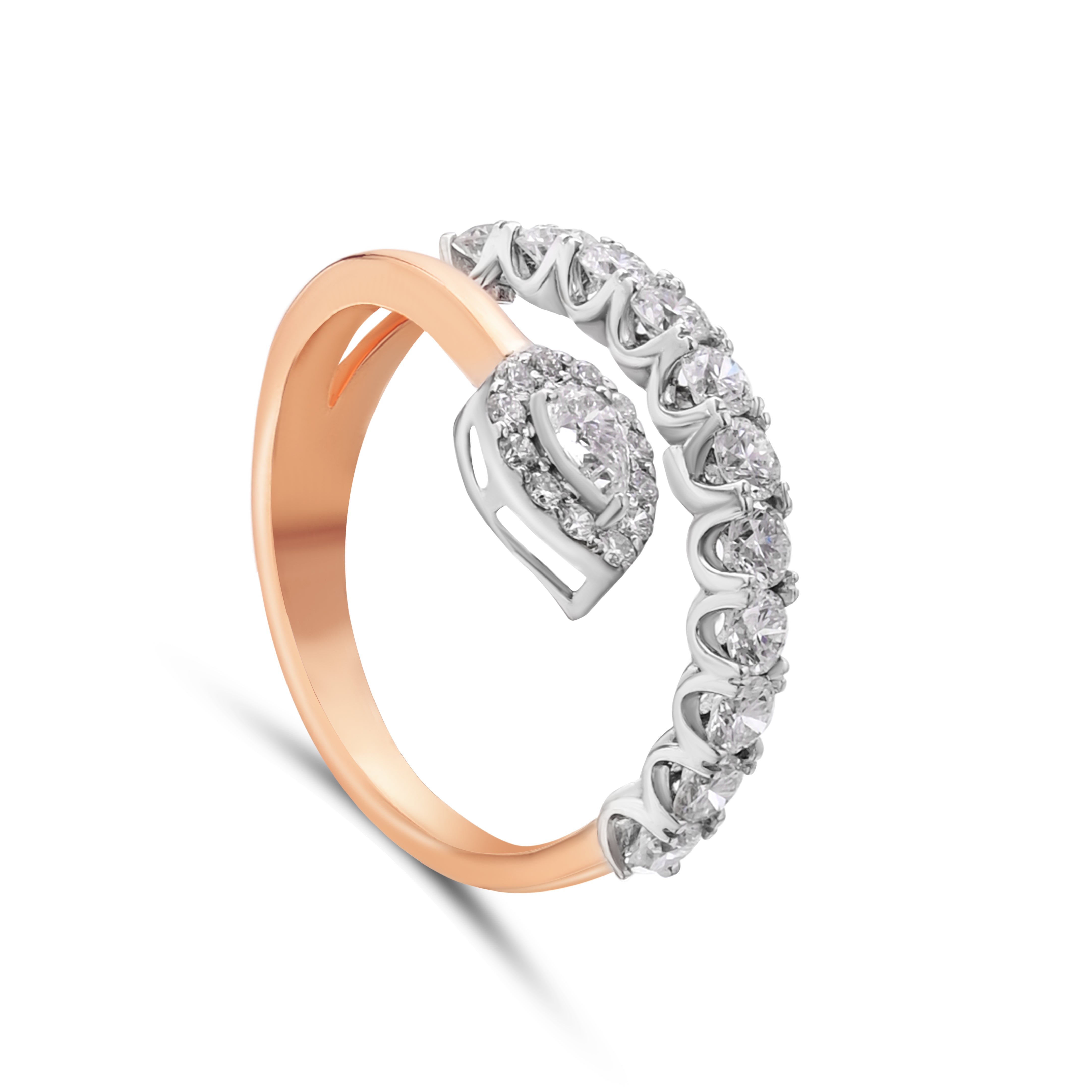 18K Rose Gold Diamond Rings - E-R1187S