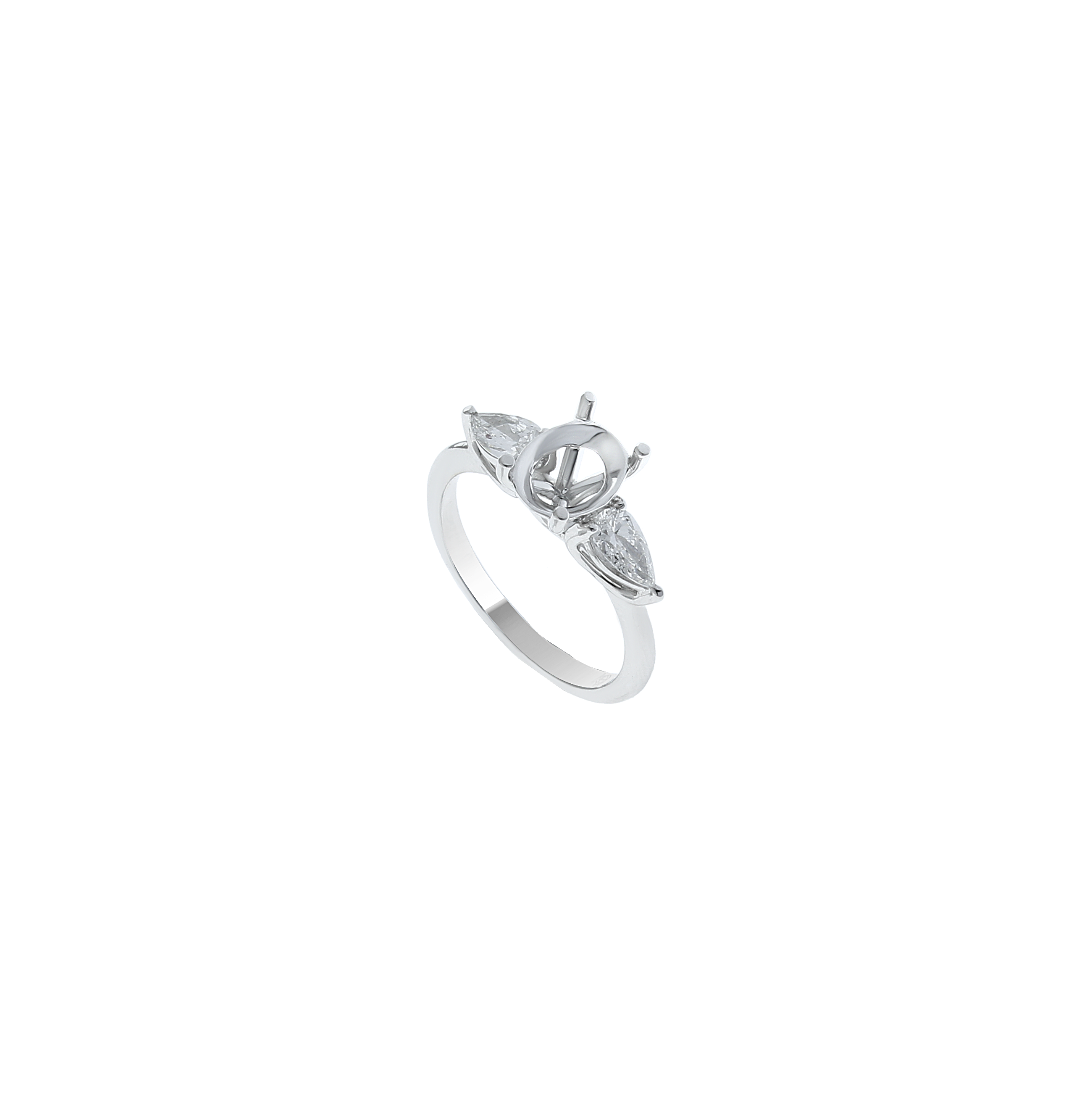 18K White Gold Diamond Rings -E-R1282X