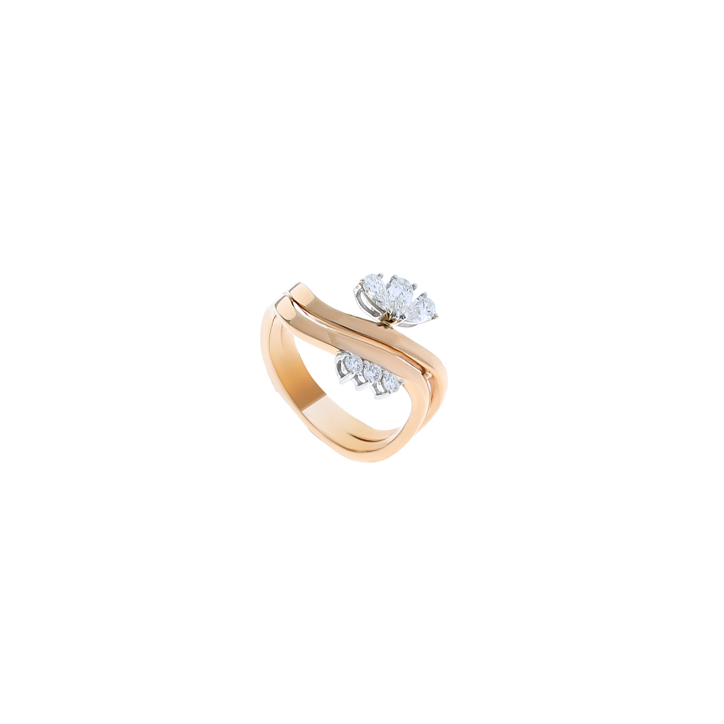 18K Rose gold Diamond Ring -E-R1307SJ