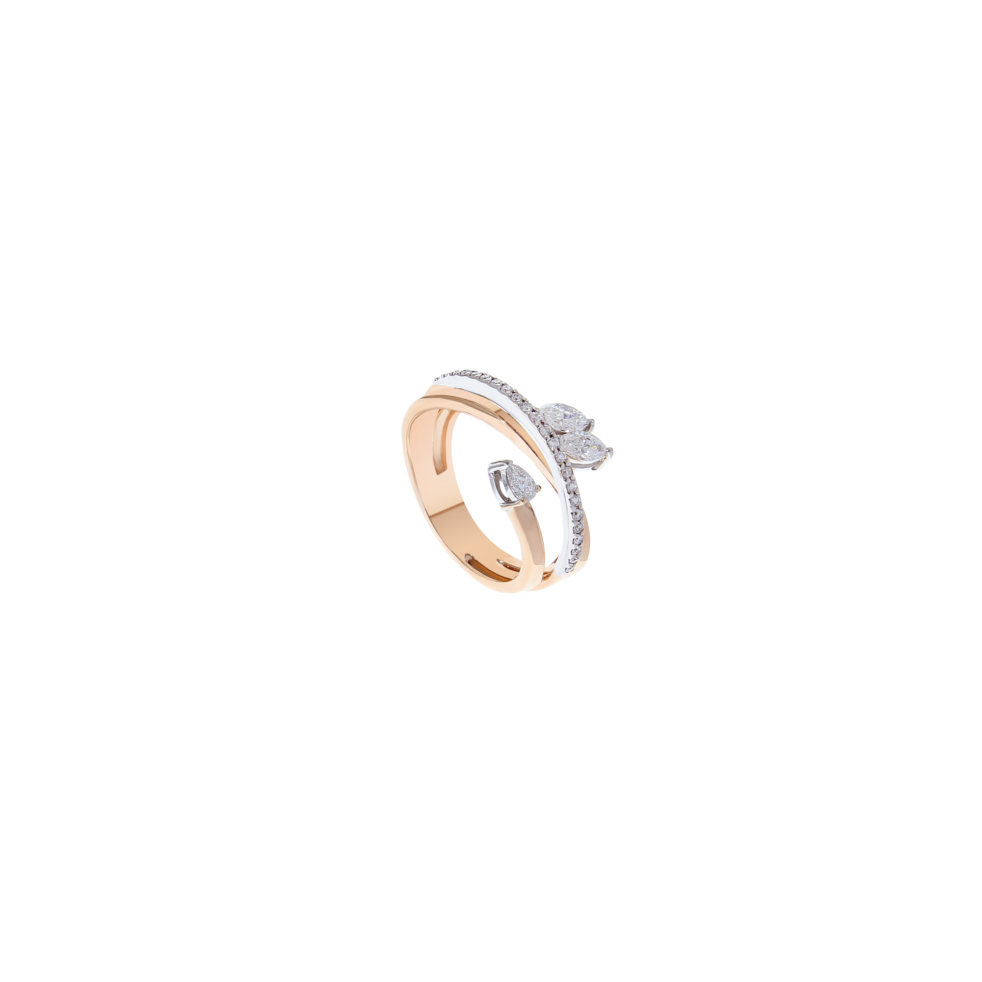 18K Rose gold Diamond Ring -E-R1313XJ