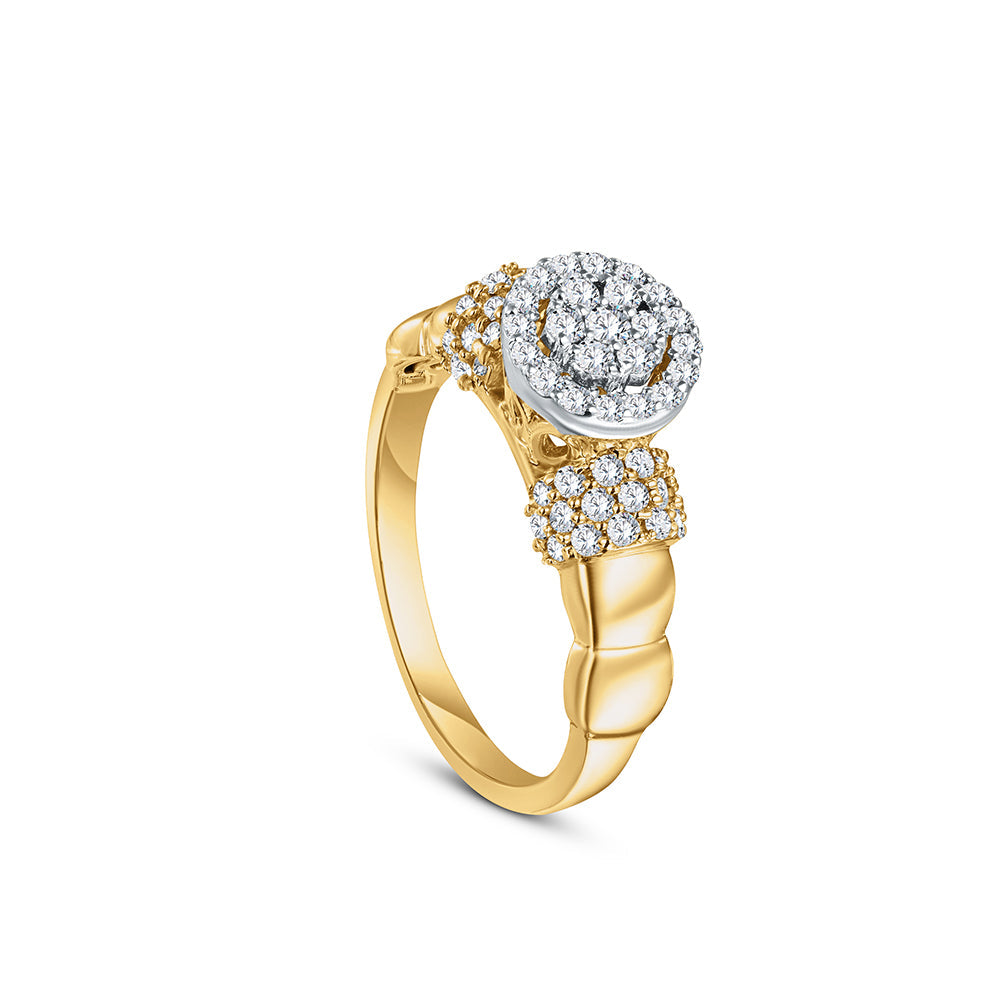 18K Yellow gold Diamond Ring - E-R341S