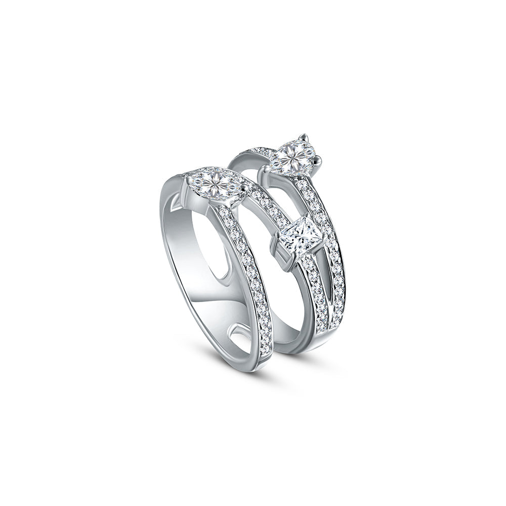 18K White gold Diamond Ring - E-R758X