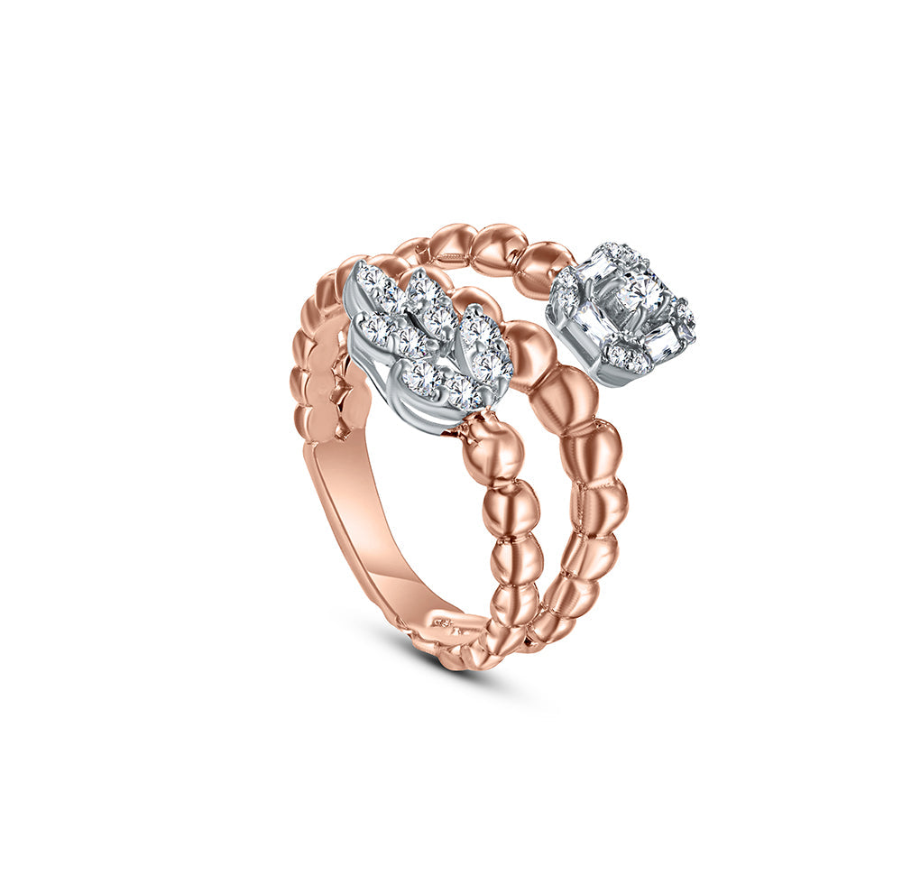 18K Rose gold Diamond Ring - E-R773S