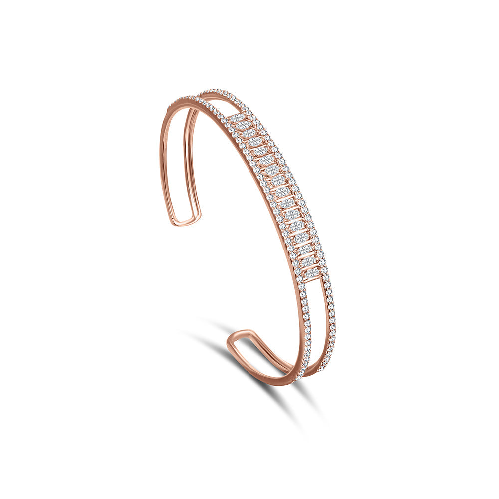 18K Rose gold Diamond Bangle - E-SB402S