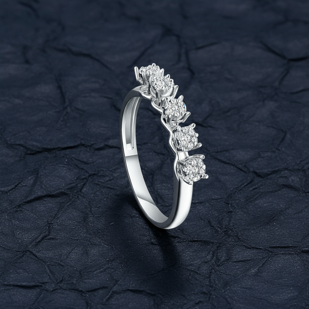 18K Diamond White gold Twins - E-T552SW