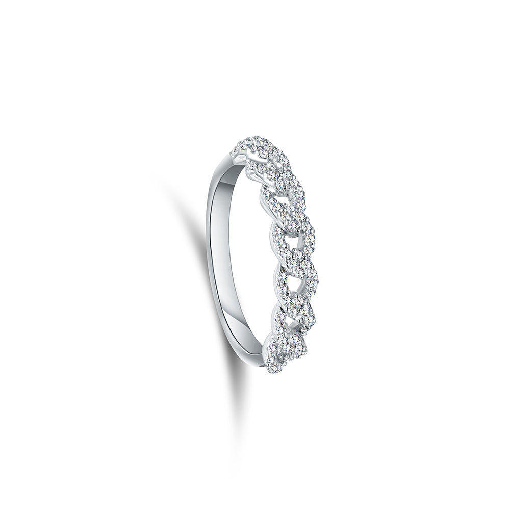 18K Diamond White gold Twins - E-T564SBW